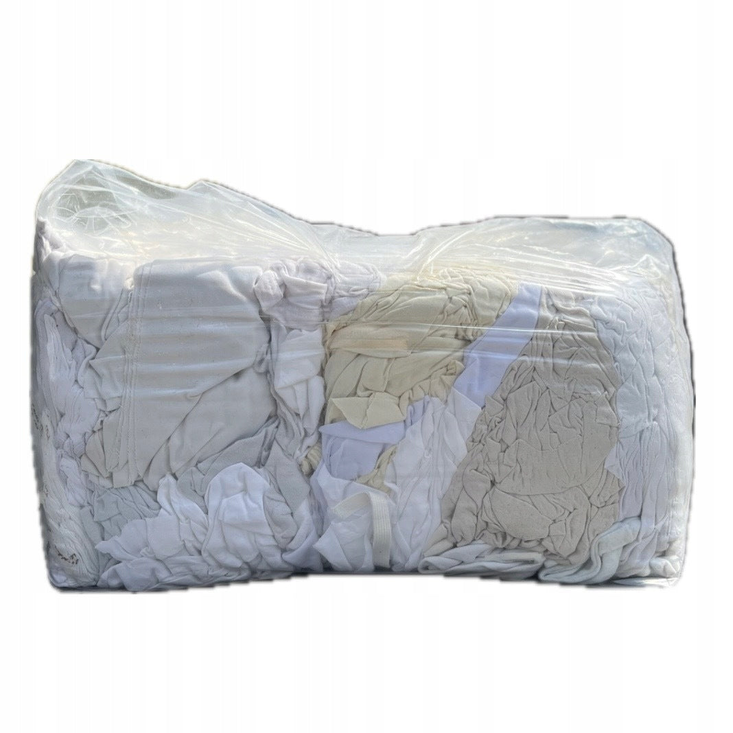 Industrial Cotton Cleaner FOR MECHANICS workshop Cloths WHITE 5kg