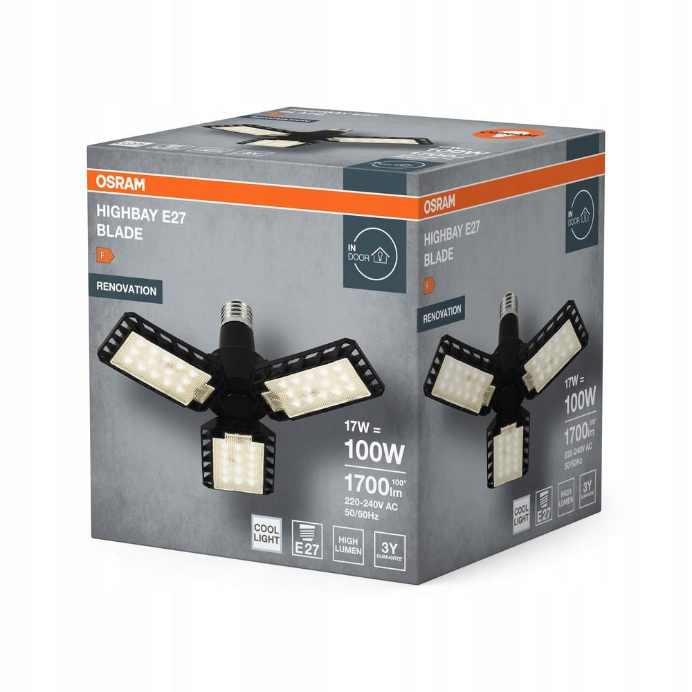 Industrial LED Lamp High Bay Fixture E27 17W 4000K 1700lm Blade Osram Brand Osram