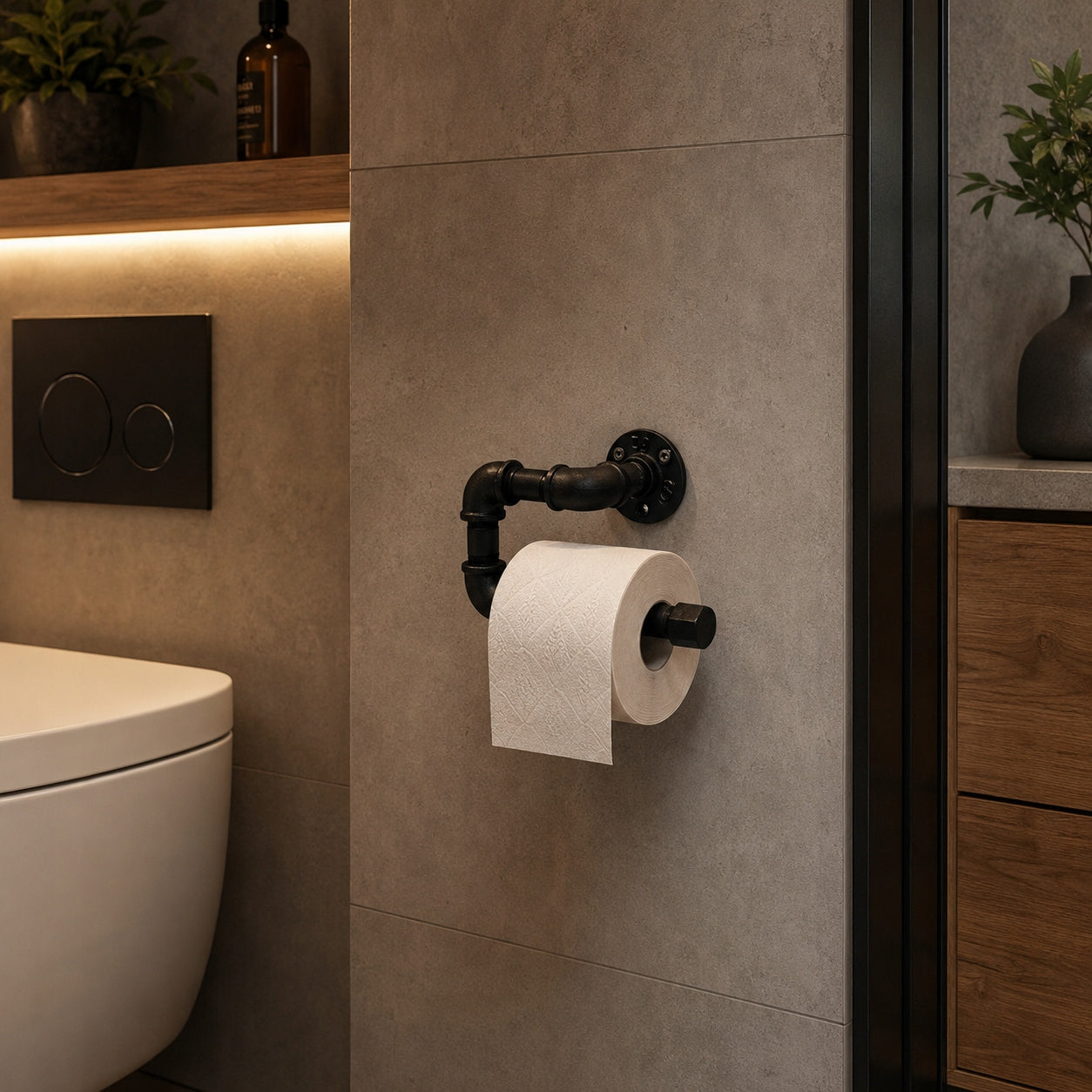 Industrial Pipe Toilet Paper Holder – Black Loft Manufacturer code GPGLineA1
