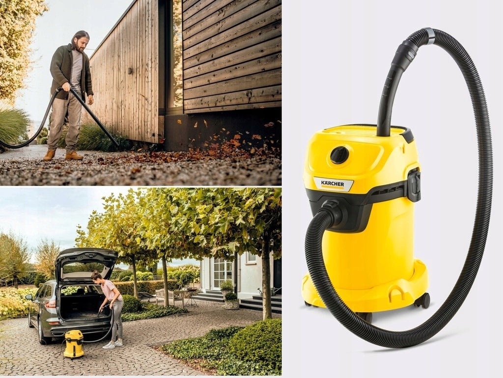 Industrial Vacuum Cleaner KARCHER WD3 Powerful 1000W Construction Dry Wet 17L Dominant color yellow/gold