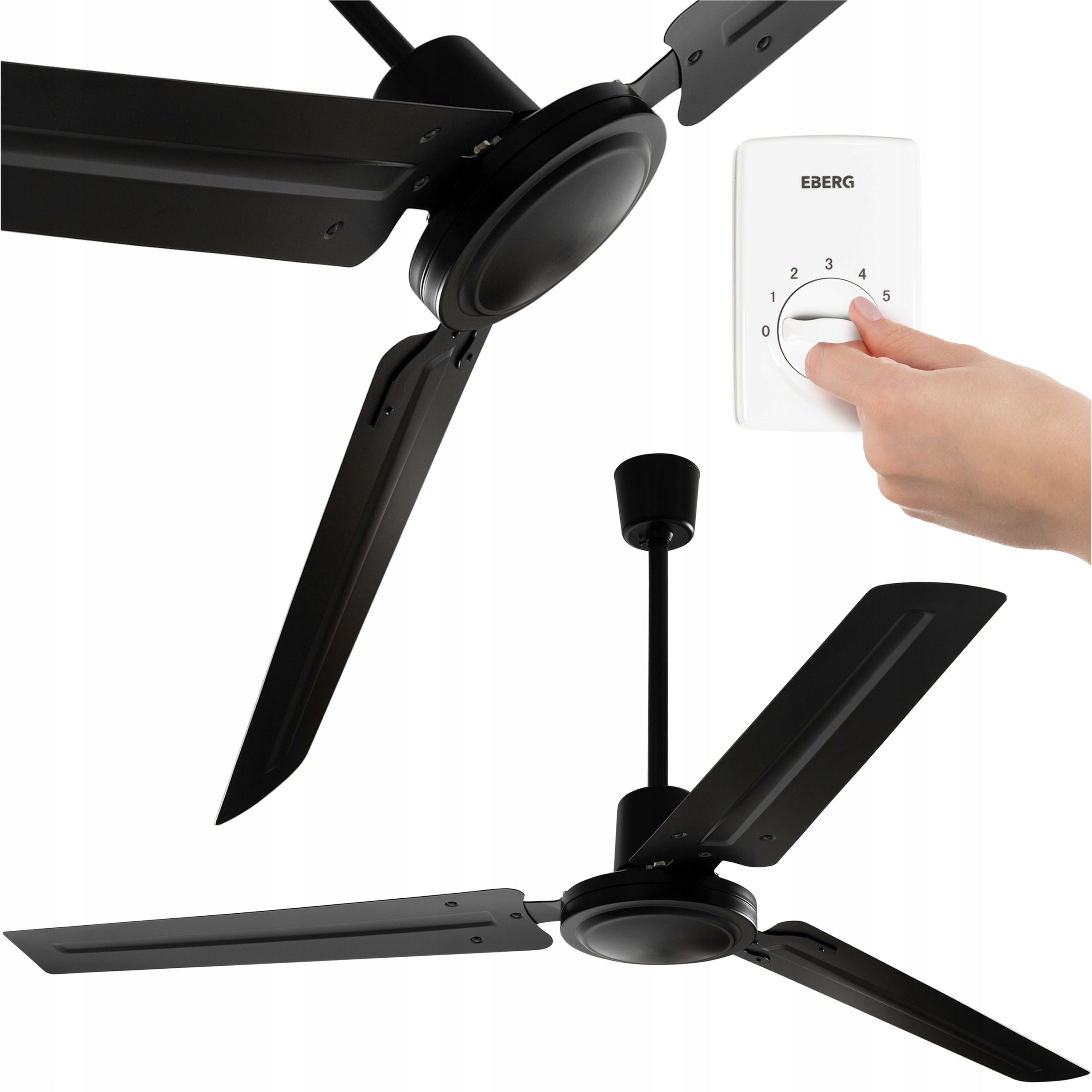 Industrial ceiling fan EBERG HTX 140cm 5 speeds + regulator