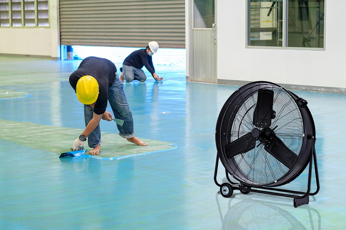 Industrial workshop fan EBERG EBF circulator diameter 75cm 280W Model EBF 75 cyrkulator przemysłowy 3 łopaty osiowy