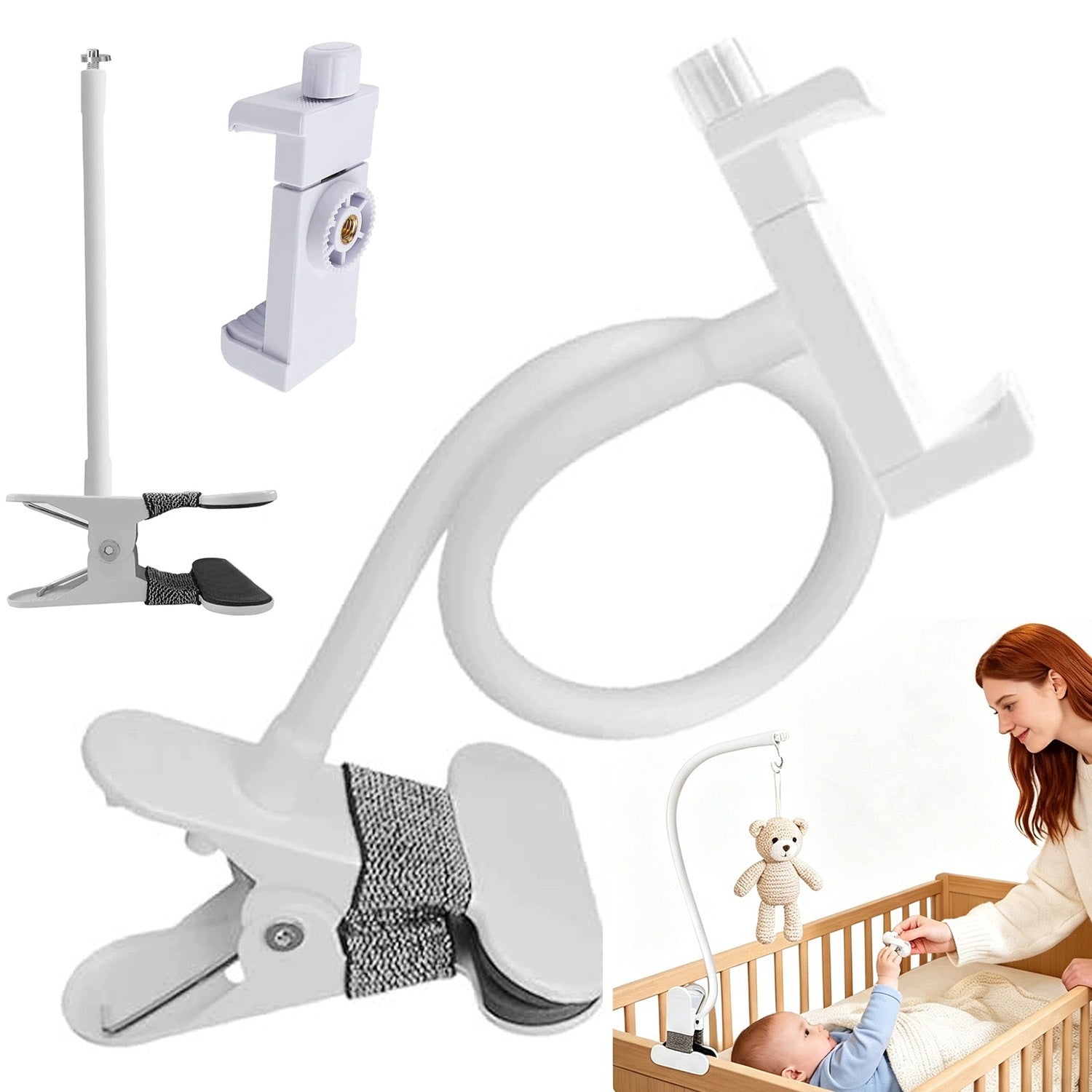 Infant Monitoring Holder Adjustable Durable For Camera And Phone