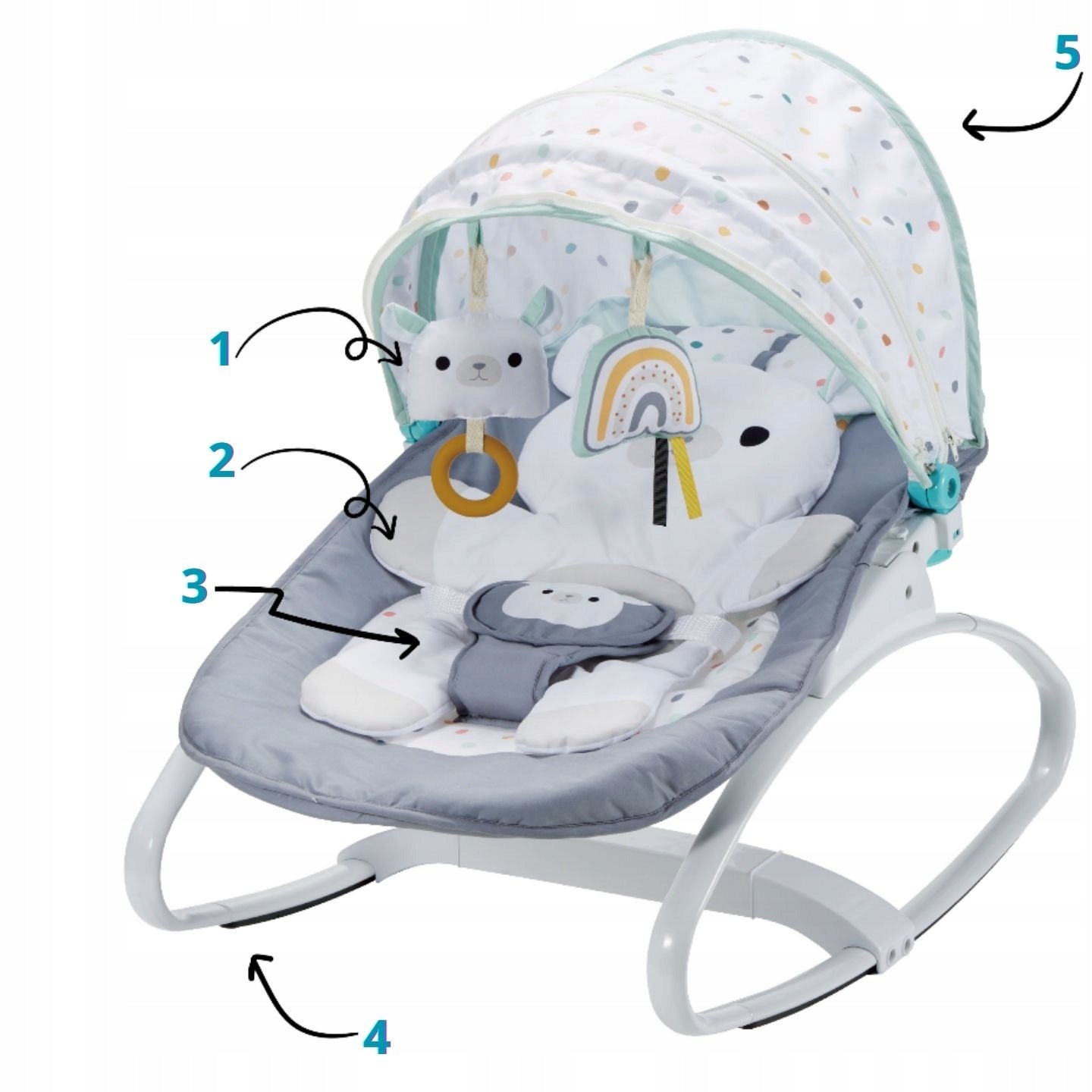 Infant Rocker Cradle Cot Canopy Toys Brand Active Hobby