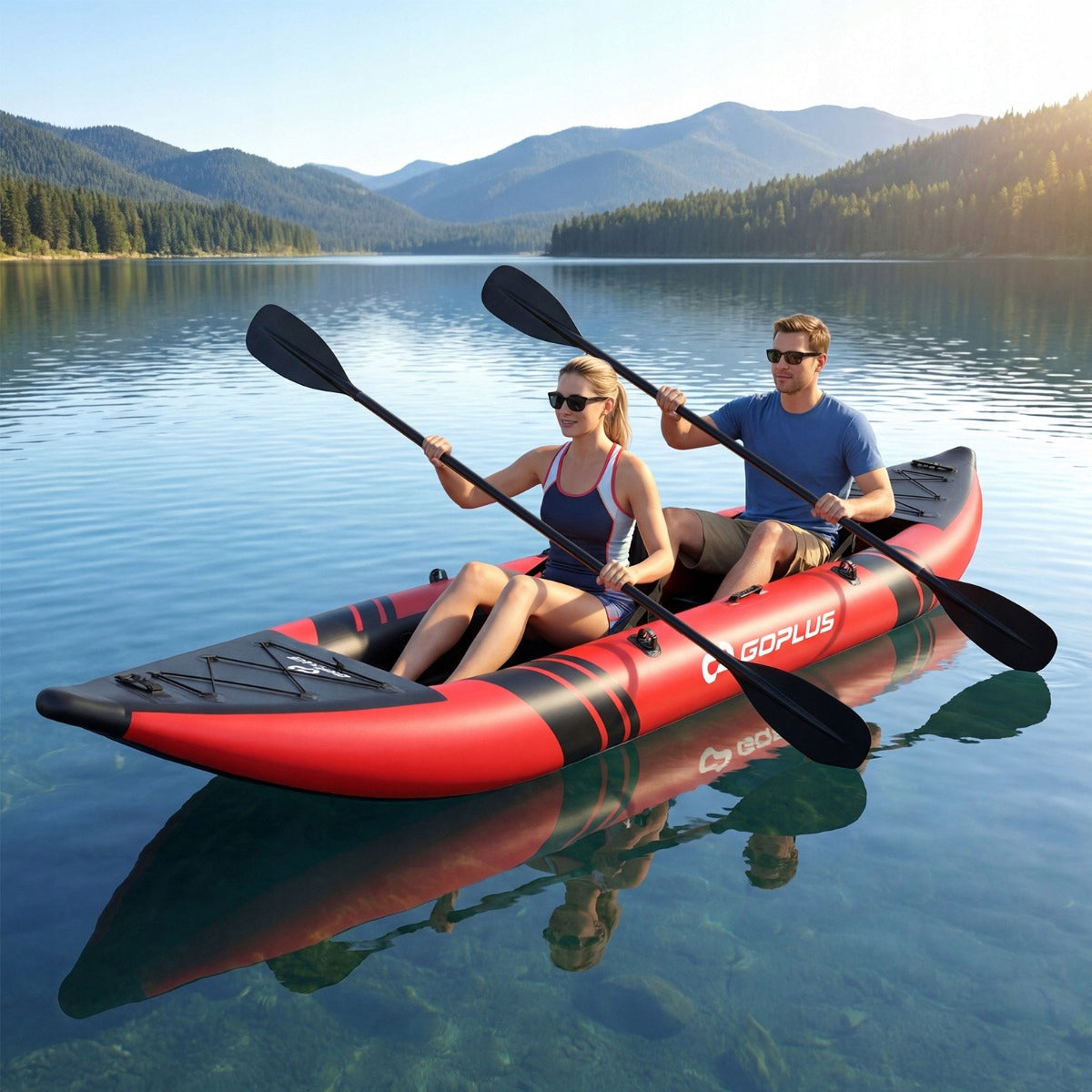 Inflatable 2-Person Kayak with Aluminum Paddles Number of seats 2