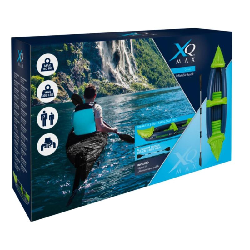 Inflatable 2-person kayak CRUISER 325 x 81 cm XQ MAX Brand ECD-Germany
