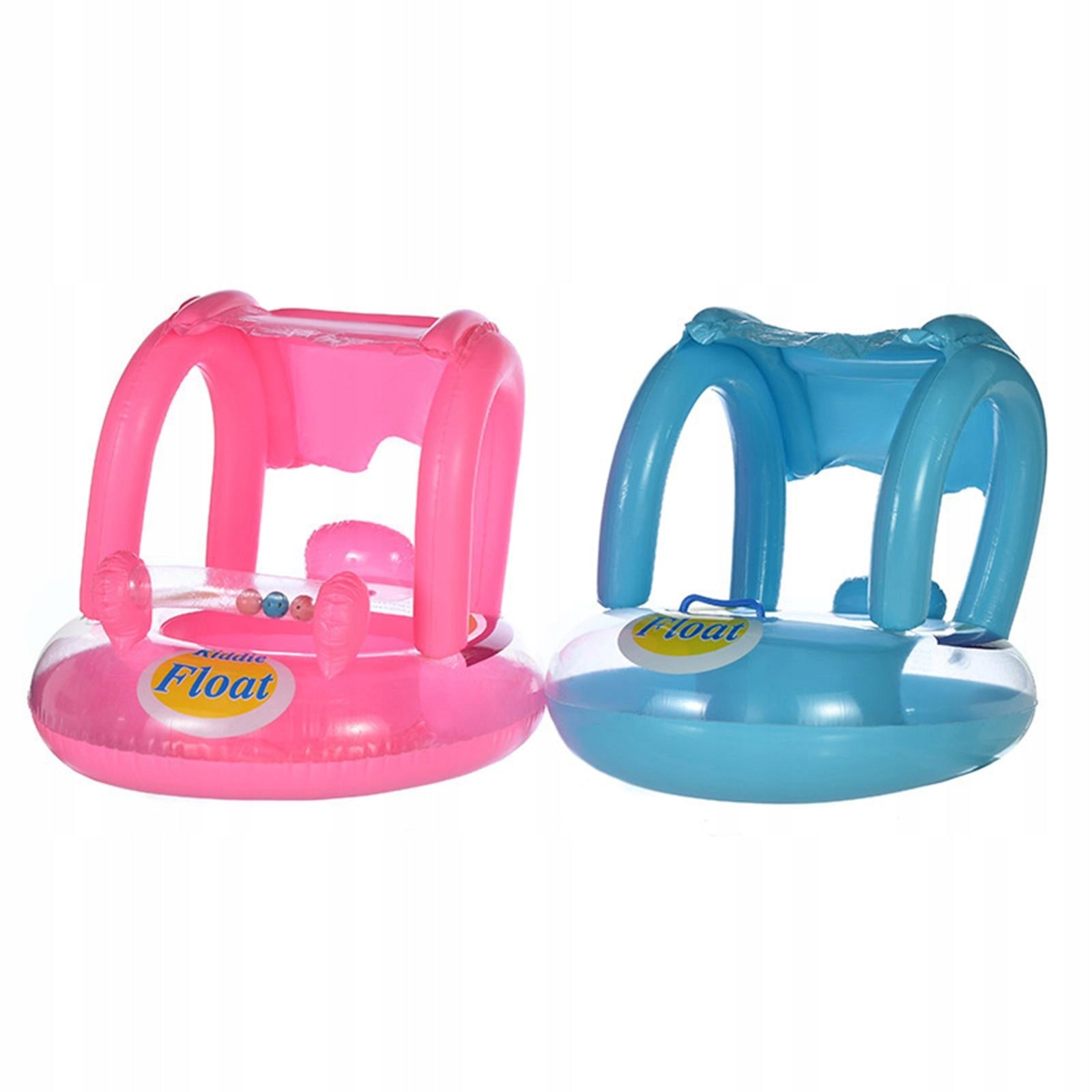 Inflatable Baby Pool Float Baby Swimming Ring with Sun Protection Pink Brand no brand
