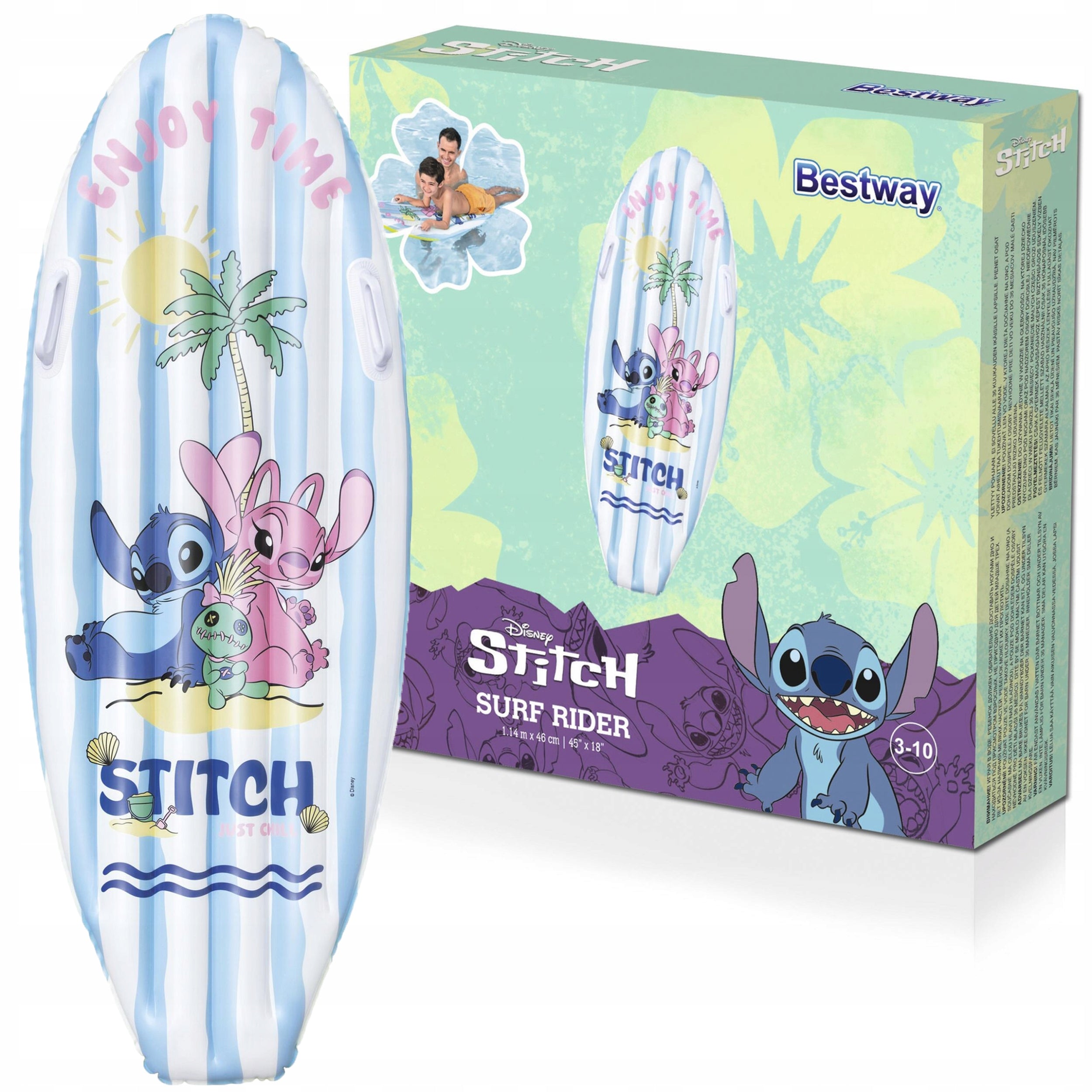 Inflatable Board Surf Rider Disney Stitch Bestway BESTWAY MATTRESS SUP 9104V