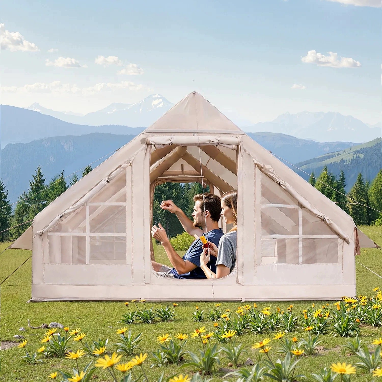 Inflatable Camping Glamping 300x200cm Lightweight Manufacturer code namiot dmuchany 3-5 osób
