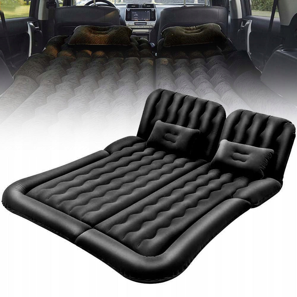 Inflatable Car Mattress Bed for Car Pump, Cushions Black