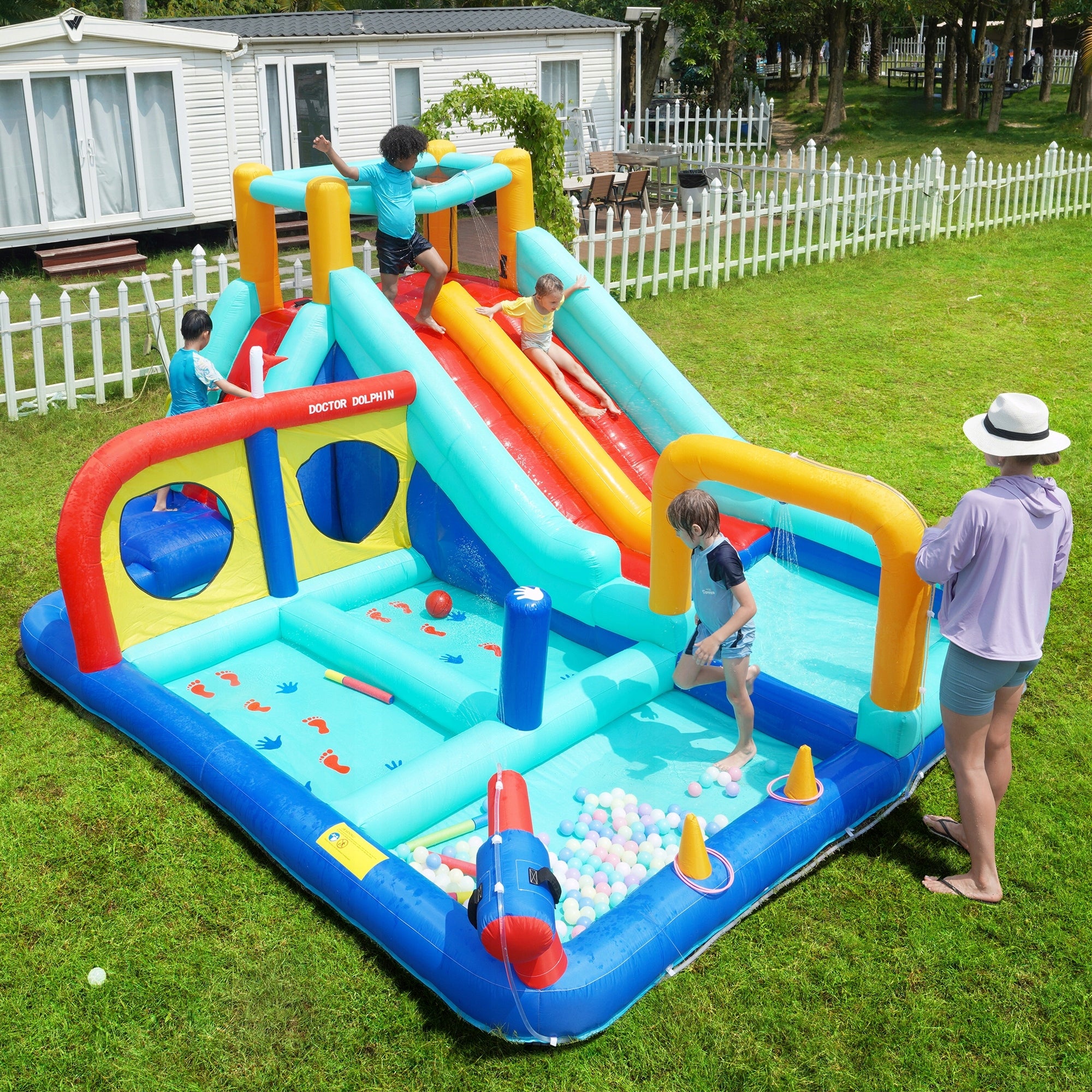Inflatable Castle For Children Inflatable Garden Water Park Toys Slide Packaging status original