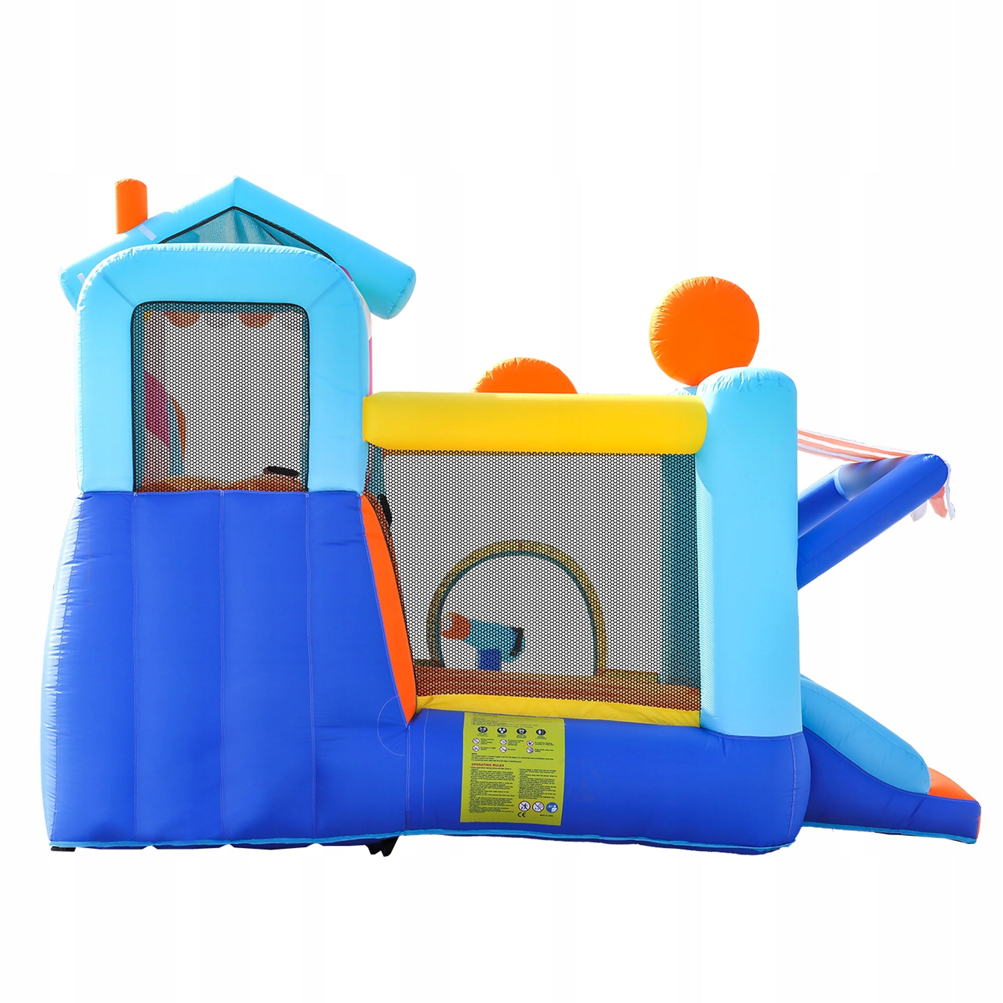 Inflatable Castle For Kids Water Park + Trampoline Slides+450w Blower Height 236 cm