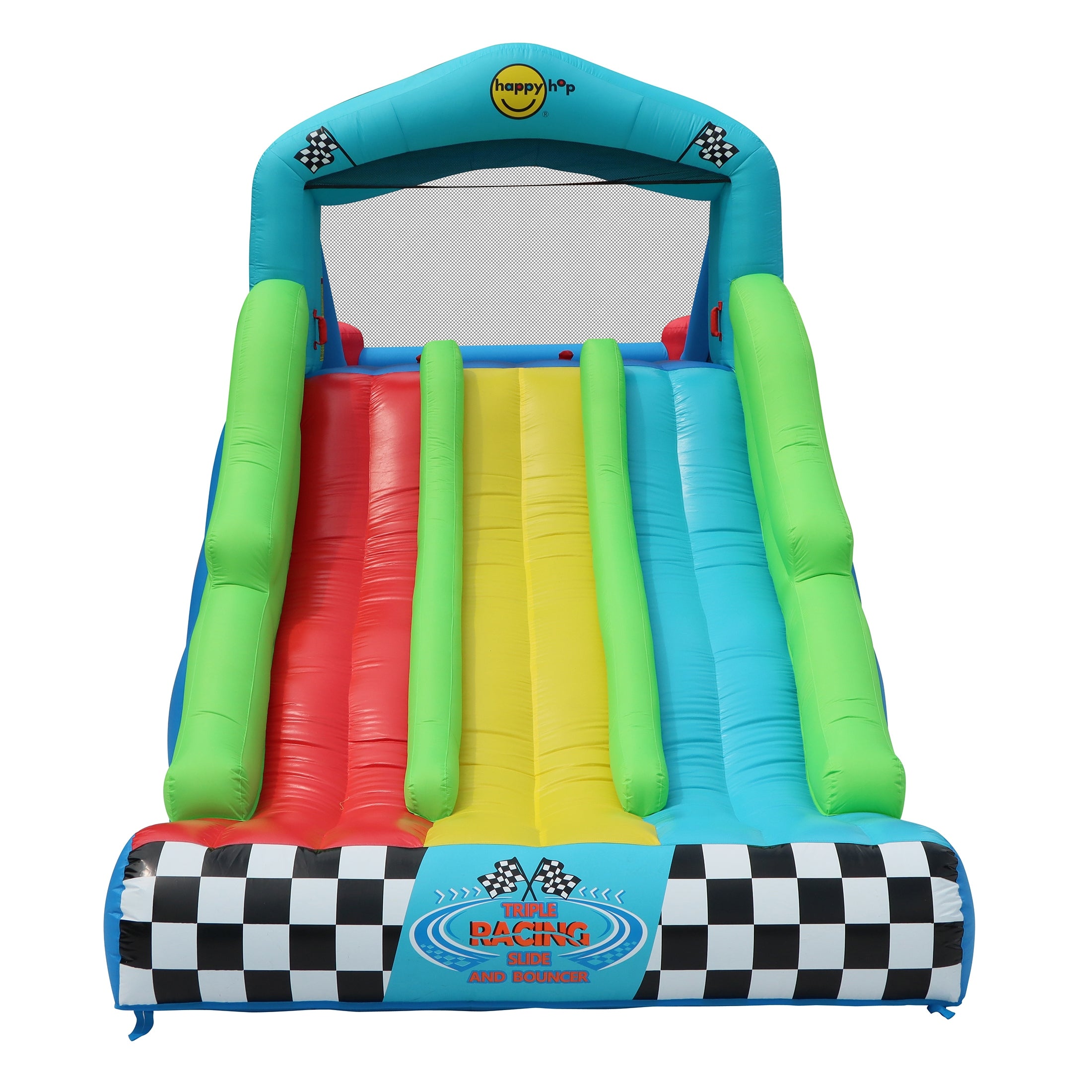 Inflatable Castle TRIPLE SLIDE Trampoline 3 Slides Climbing Safe Packaging status original