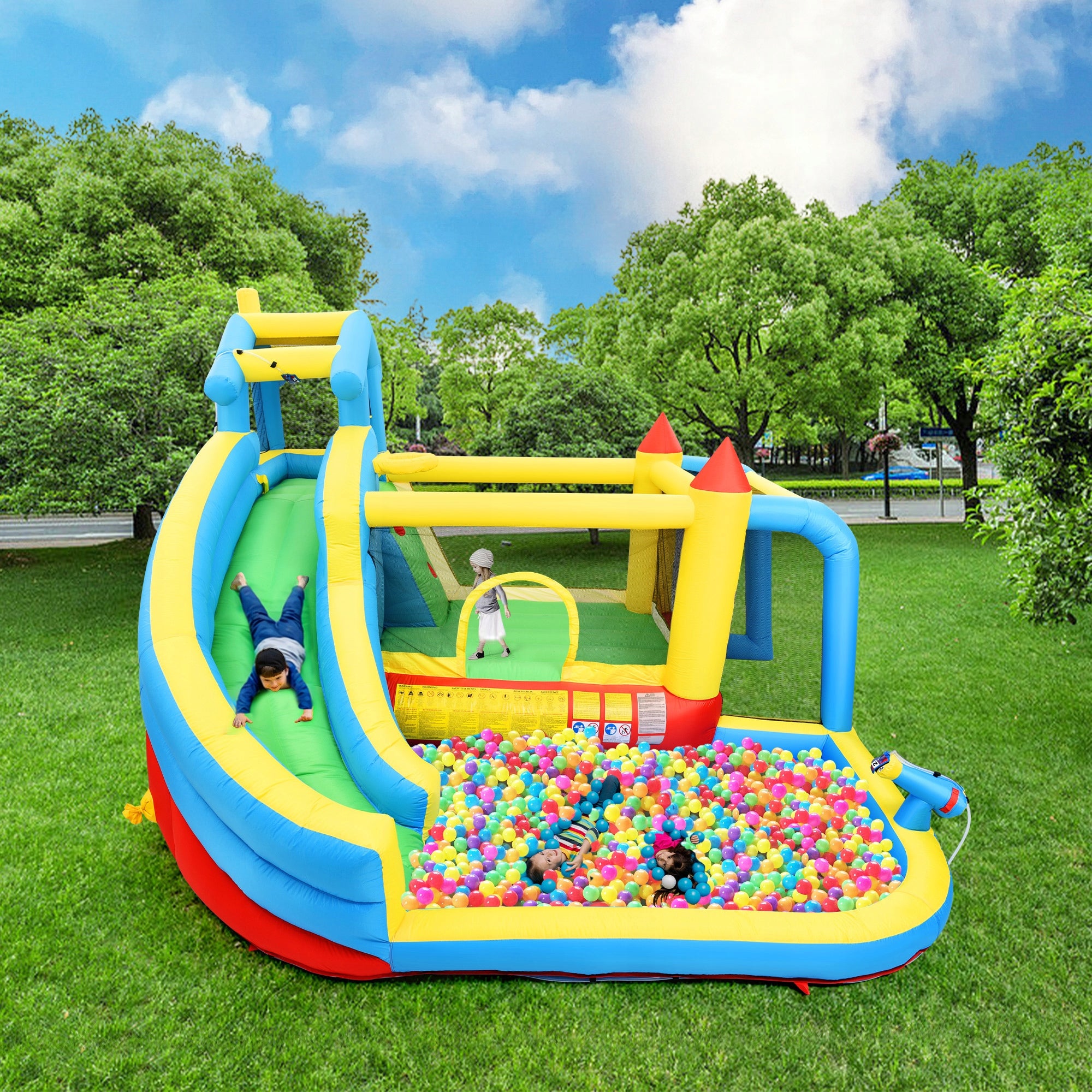 Inflatable Children's Square Toys Water Slide Castle Blower Basket Manufacturer code Dmuchany zamek-38AAA