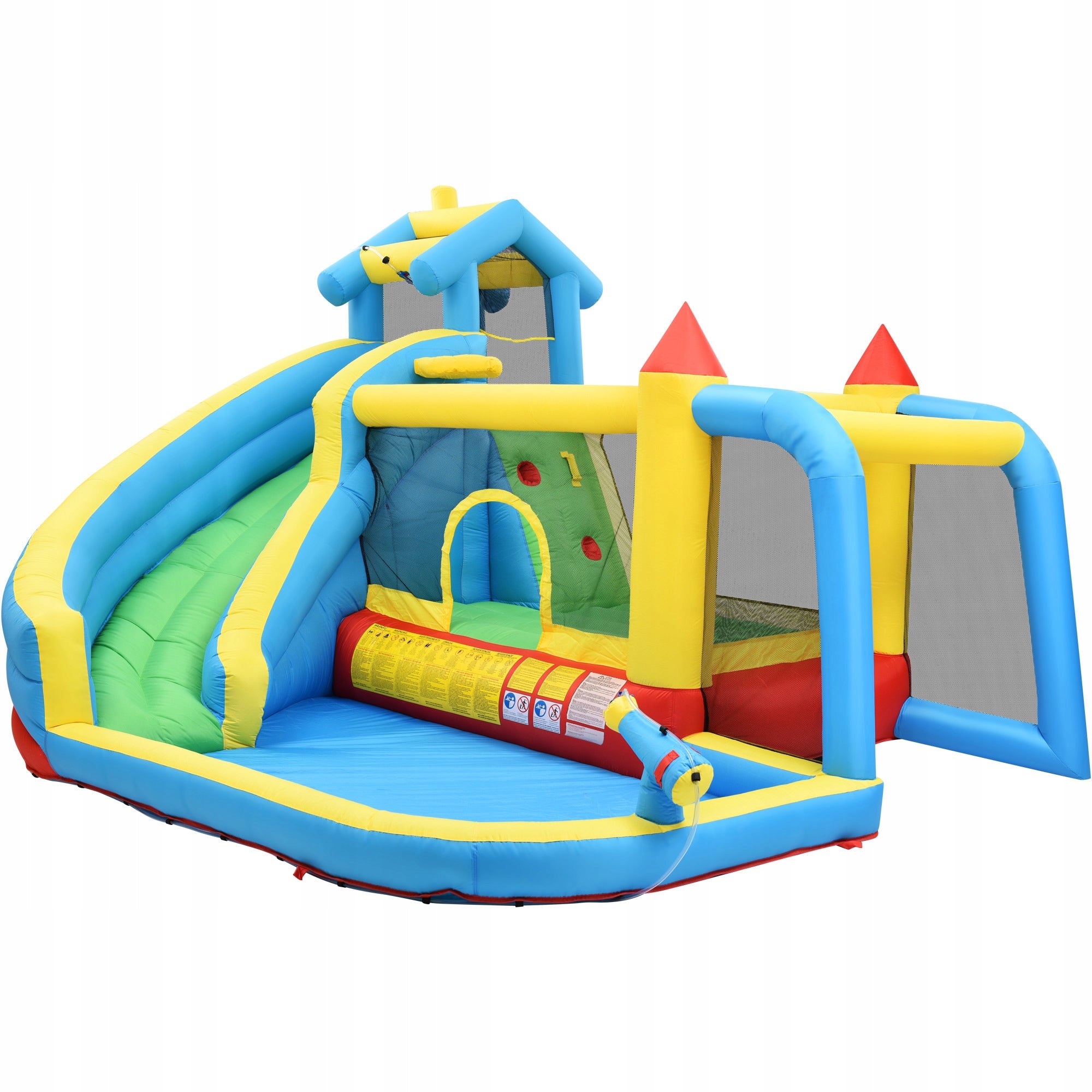 Inflatable Children's Square Toys Water Slide Castle Blower Basket
