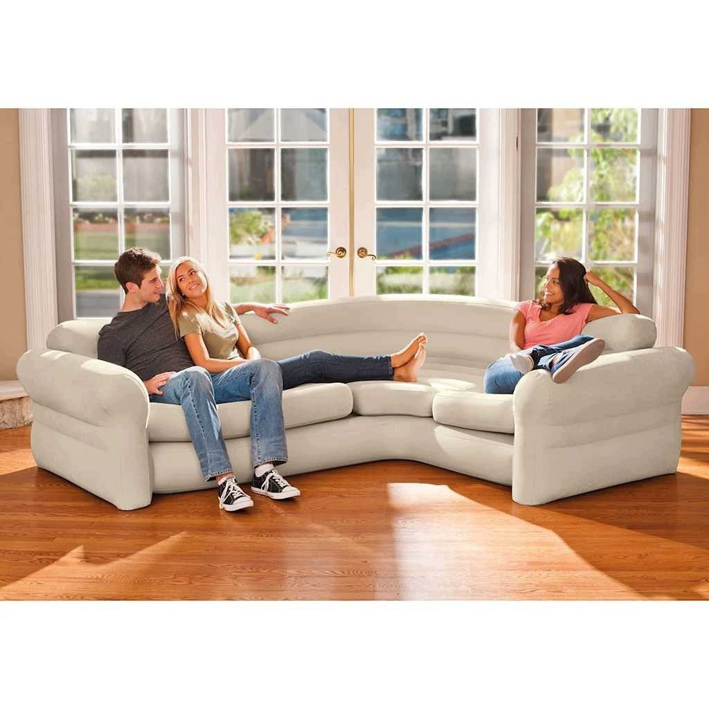 Inflatable Corner Sofa 4 Person 257x203x76 Cm Beige Intex Manufacturer code 5908047585304