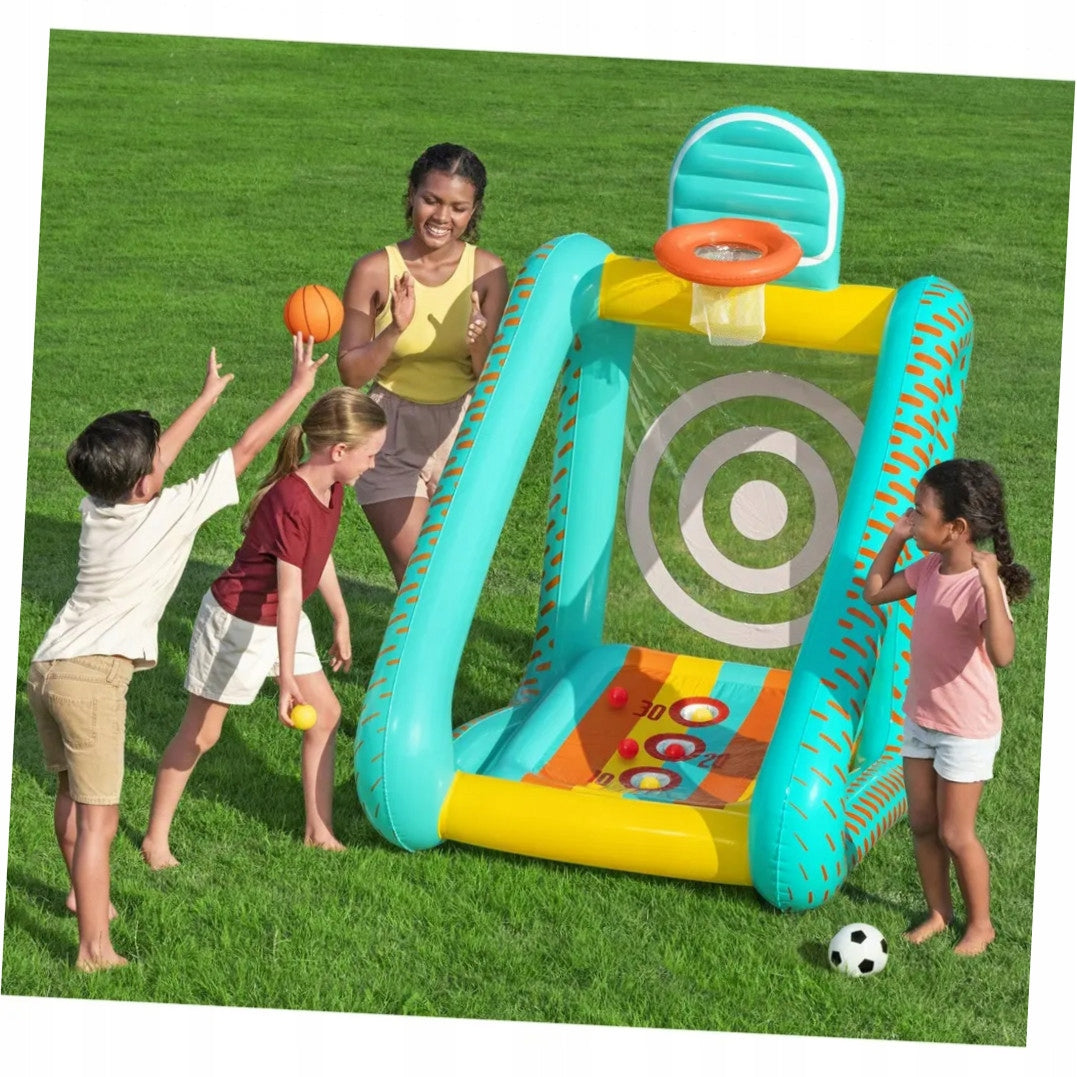 Inflatable Garden Game 3in1 Basketball Throw to Target Bestway 52813 Bestway Kid's age 6＋ years