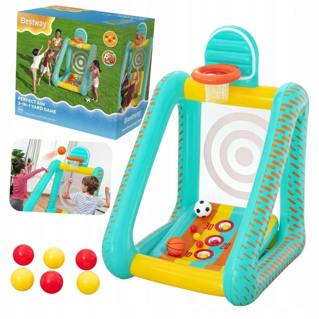 Inflatable Garden Game 3in1 Basketball Throw to Target Bestway 52813 Bestway