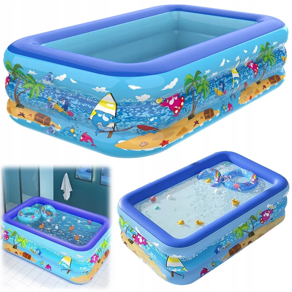 Inflatable Garden Pool for Children 150x105x50 Series BASENIK DLA DZIECI