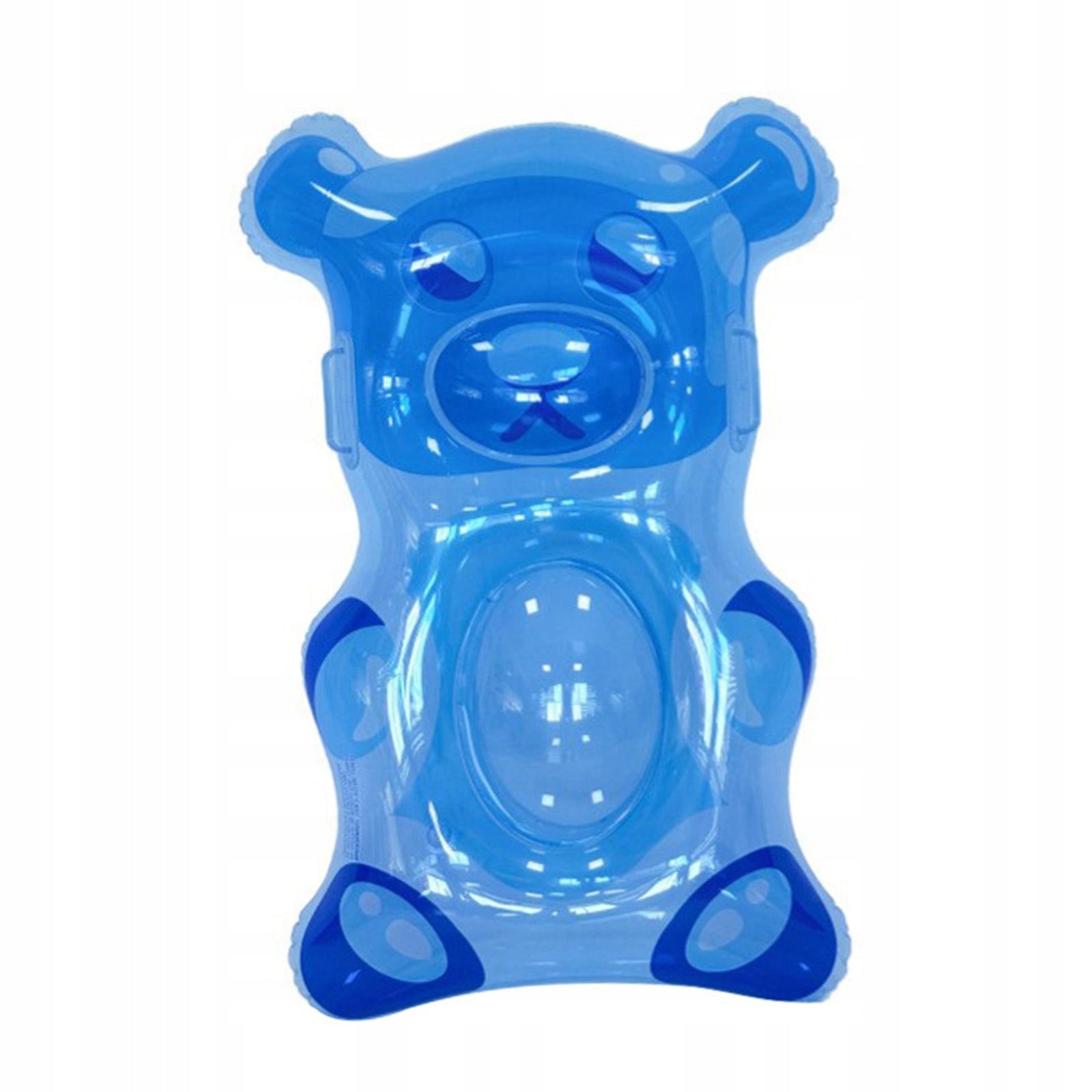 Inflatable Gummy Bear Pool Float Cute PVC Fun Floaties Portable Blue Brand no brand