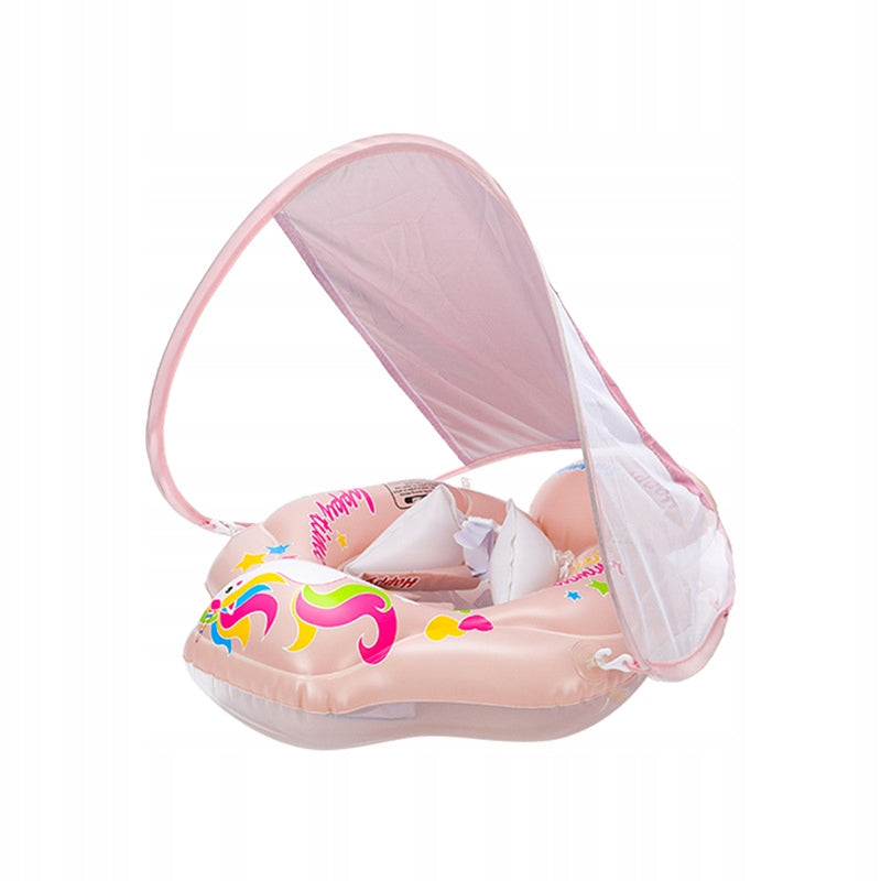 Inflatable Infant Pontoon with Sun Canopy, Seat Color multicolor