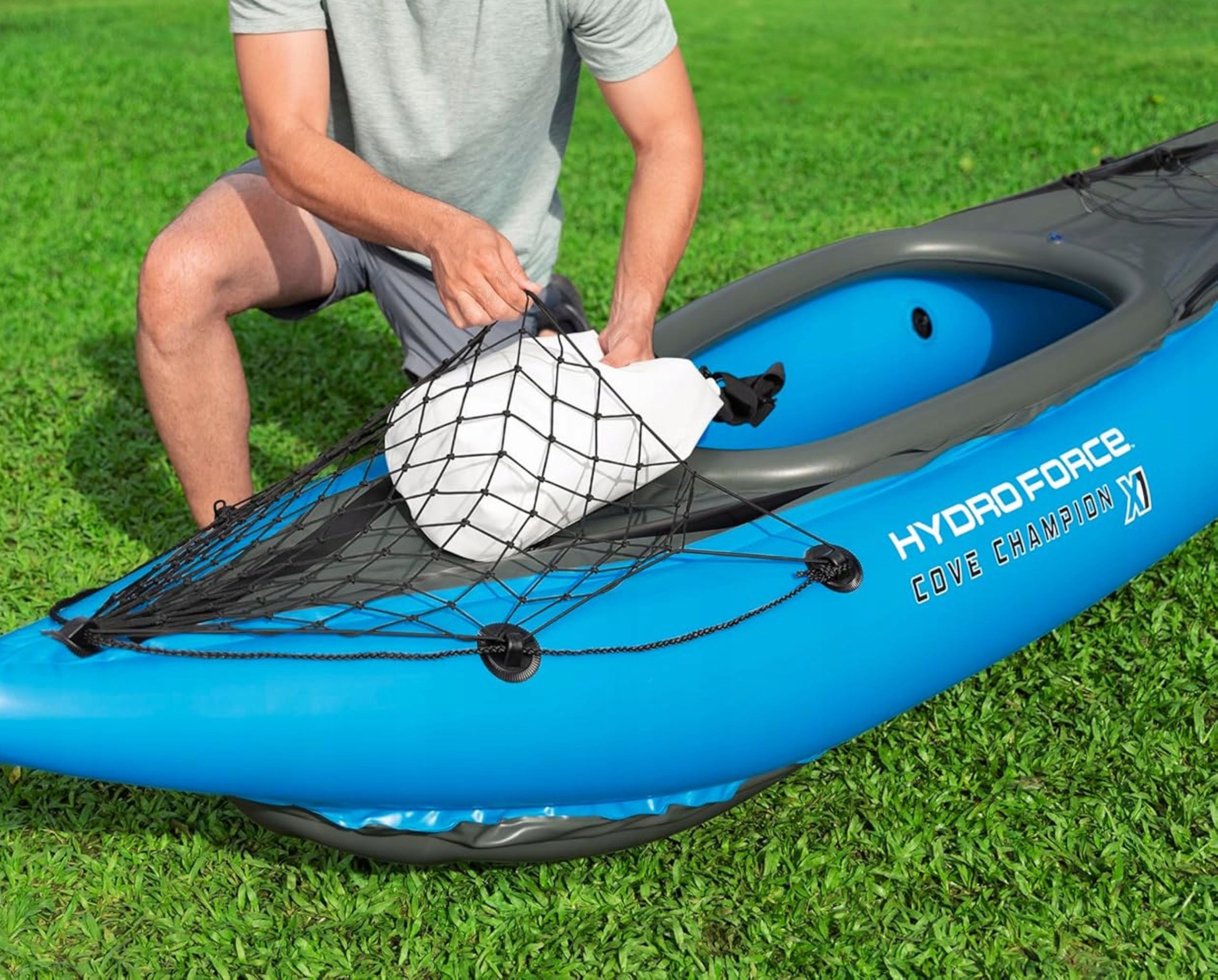 Inflatable KAYAK Cove Champion 275x81cm Bestway paddle pump set Material pneumatic