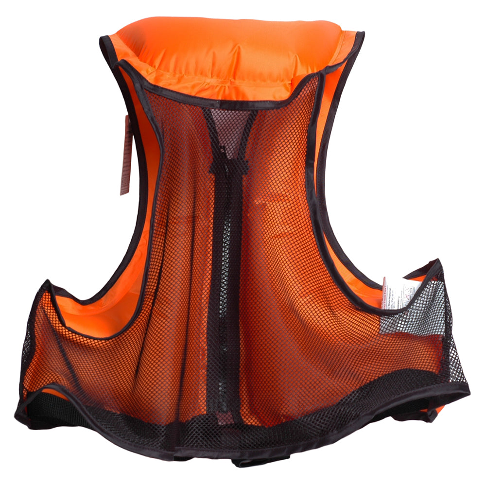 Inflatable Life Jacket, Orange Model 1