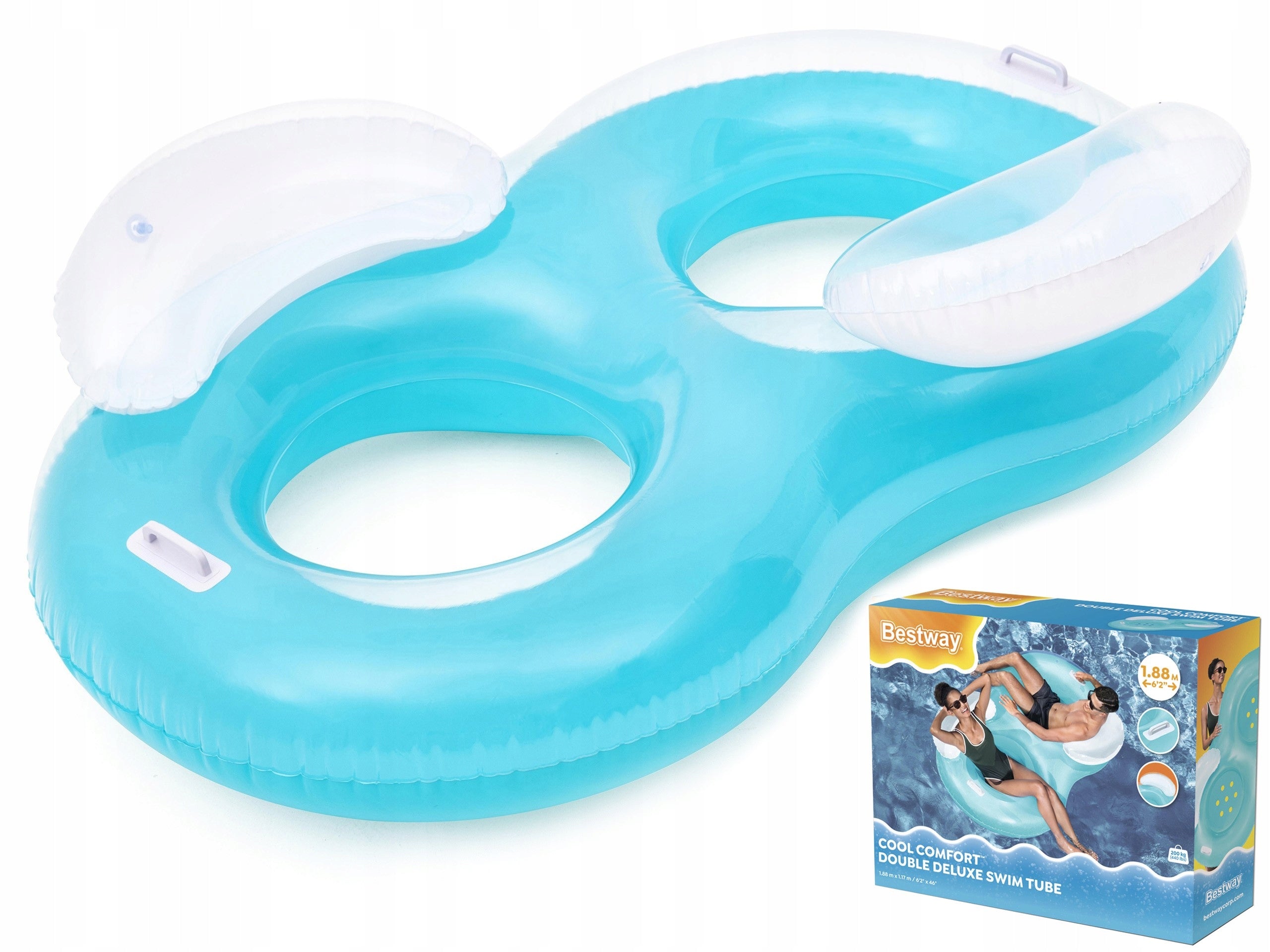 Inflatable MATTRESS + swimming chair FOR BEACH AND POOL 188x117 cm BESTWAY Manufacturer code MATERACC