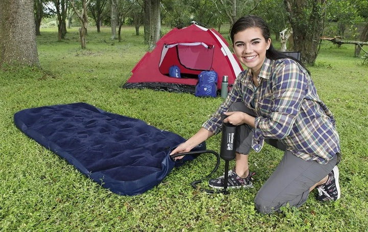 Inflatable Mattress Single Tourist 185 x 79 x 22 cm blue Brand no brand