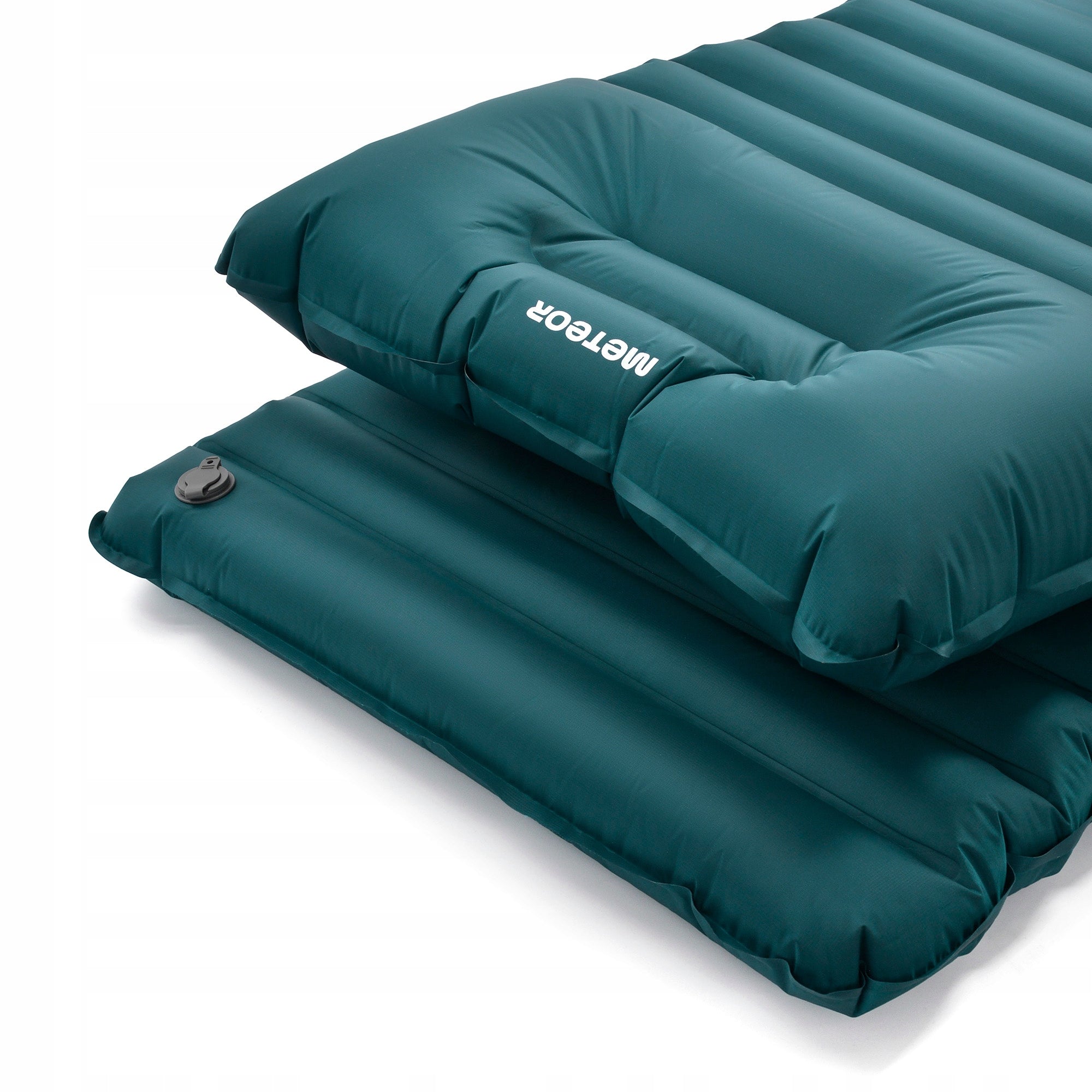 Inflatable Mattress With Headrest Tourist SET 3in1 PUMP + DRYBAG Brand Meteor