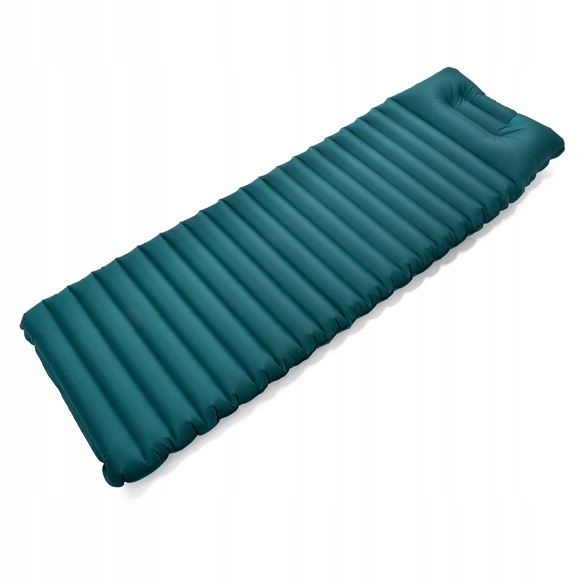 Inflatable Mattress With Headrest Tourist SET 3in1 PUMP + DRYBAG Color blue