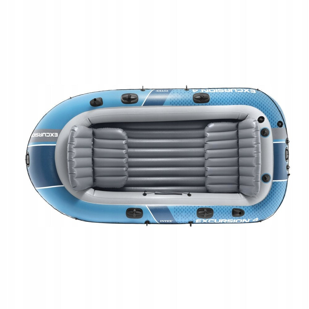 Inflatable Pontoon Excursion 4 4-Person Pump 2 Paddle Bag Intex 66324 Packaging status original