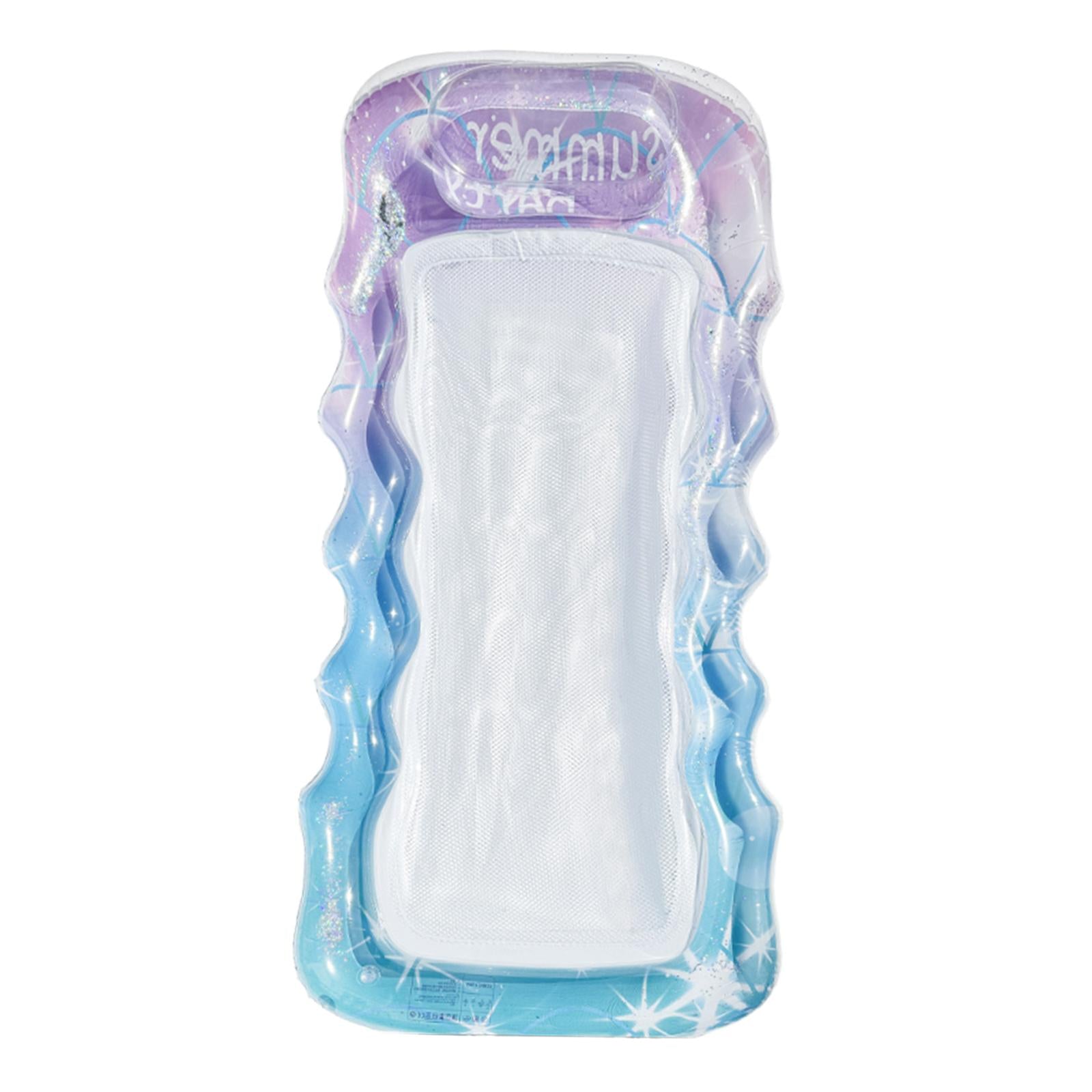 Inflatable Pool Float Water Floaty Personal Pool Raft Sunbathing Bed Blue Manufacturer code 07954136466