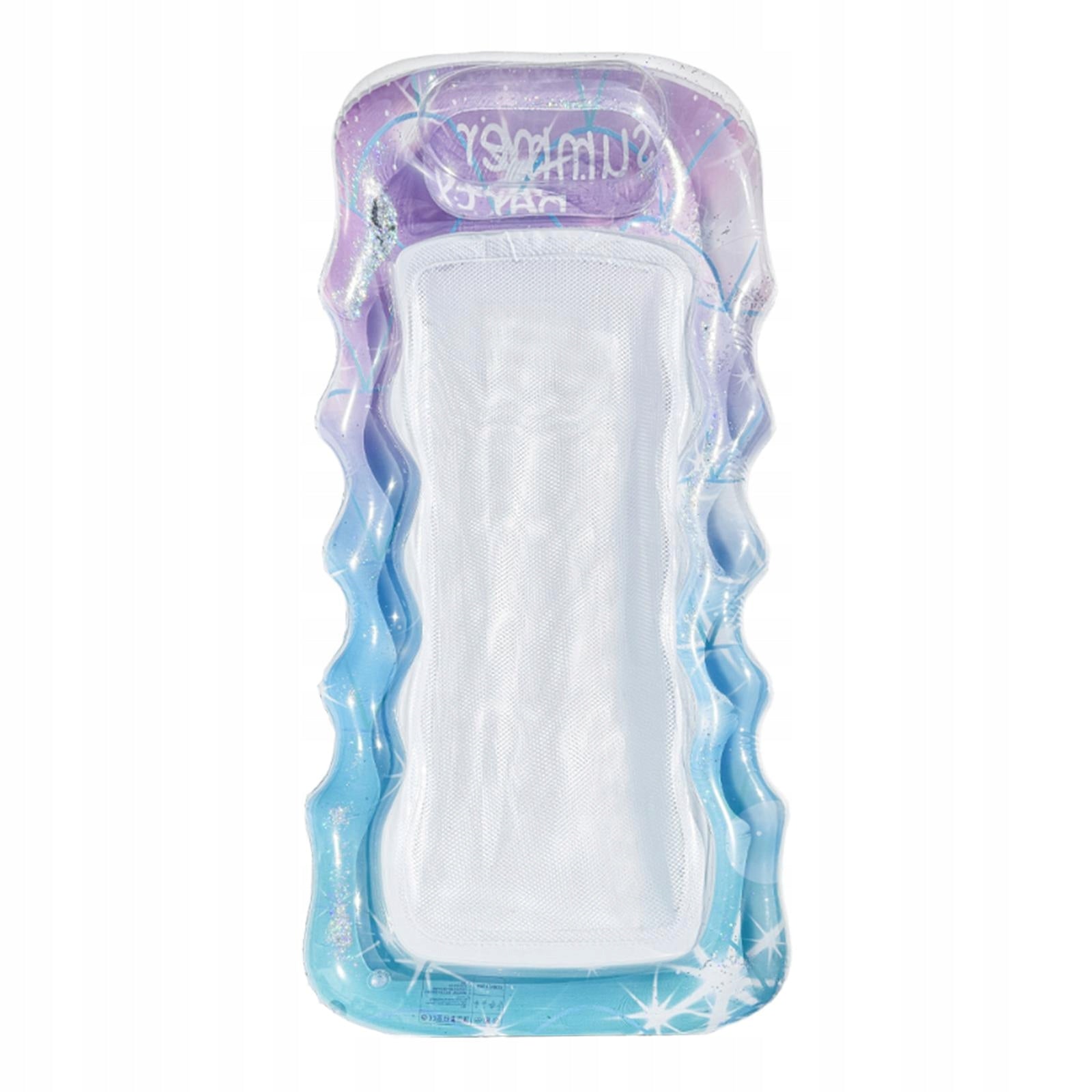 Inflatable Pool Float Water Floaty Personal Pool Raft Sunbathing Bed Blue Packaging status original