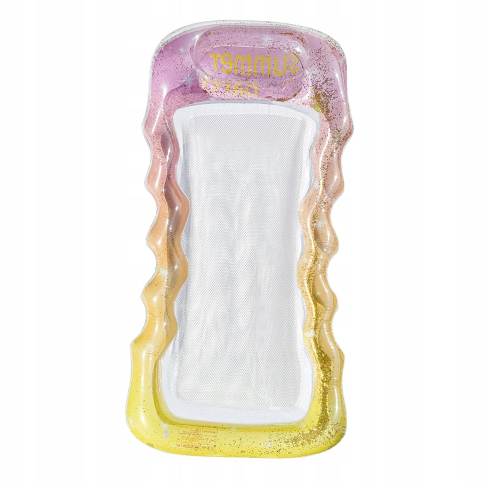 Inflatable Pool Float Water Floaty Personal Pool Raft Sunbathing Bed Pink Brand no brand