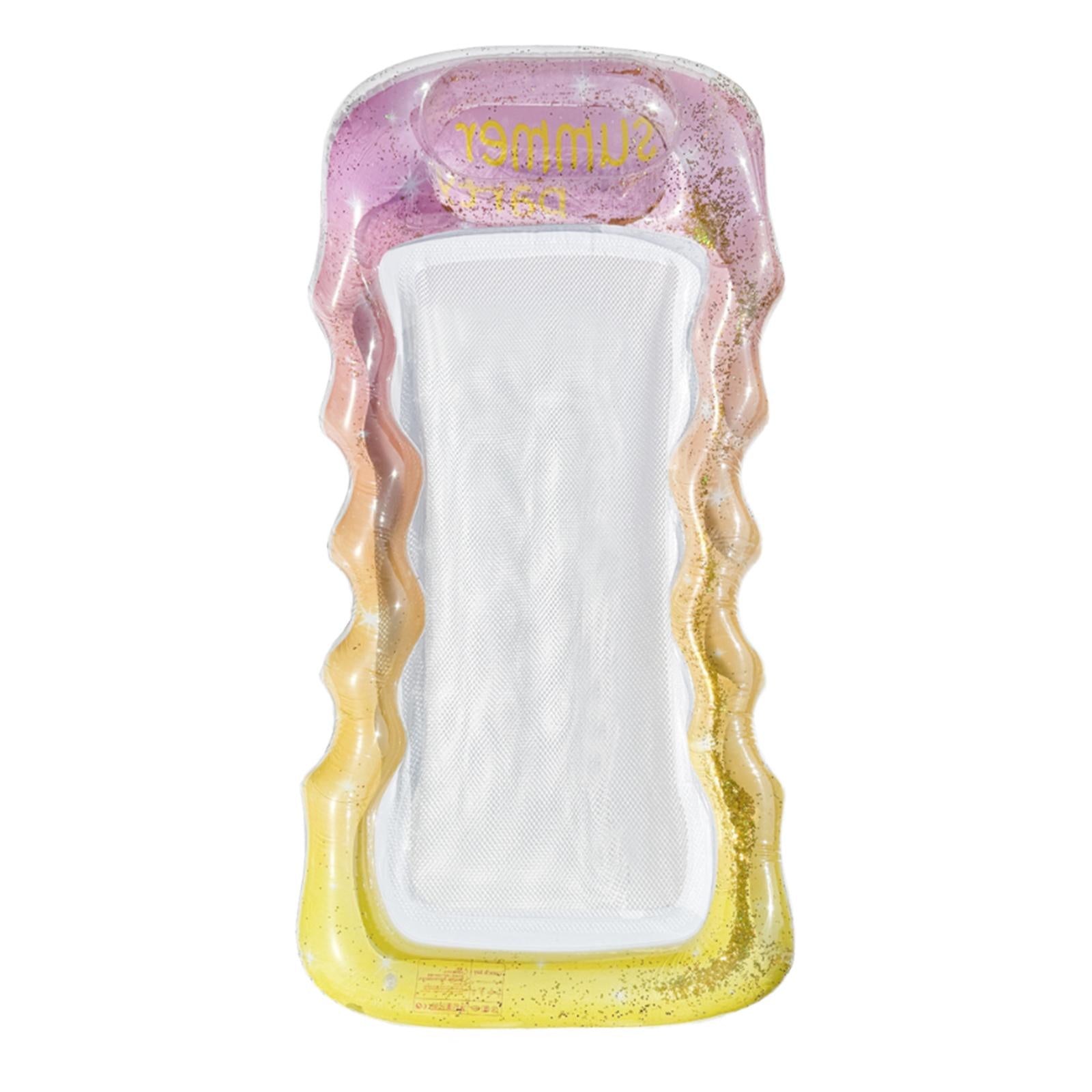Inflatable Pool Float Water Floaty Personal Pool Raft Sunbathing Bed Pink Packaging status original