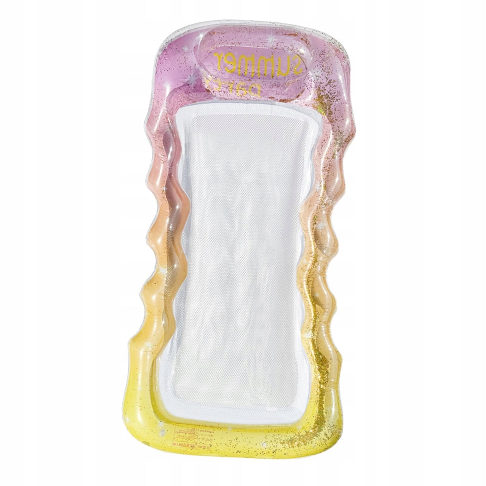 Inflatable Pool Float Water Floaty Personal Pool Raft Sunbathing Bed Pink