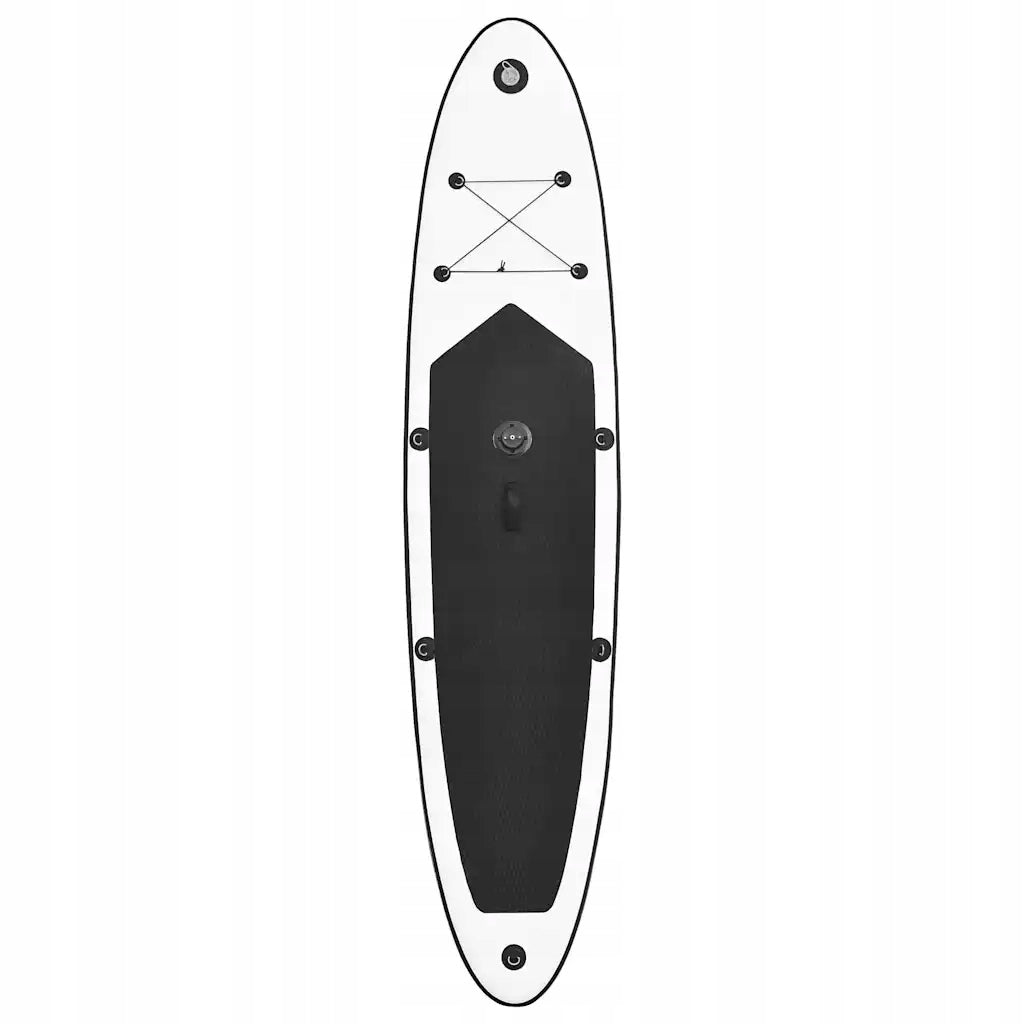 Inflatable SUP Board with Sail and Accessories, Black and White Kind WindSUP board