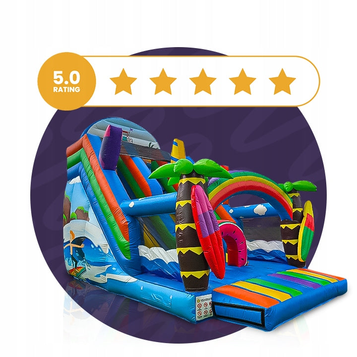 Inflatable Slide Animals Madagascar Inflatable Track Inflatable Castles Square Kid's age 3＋ years