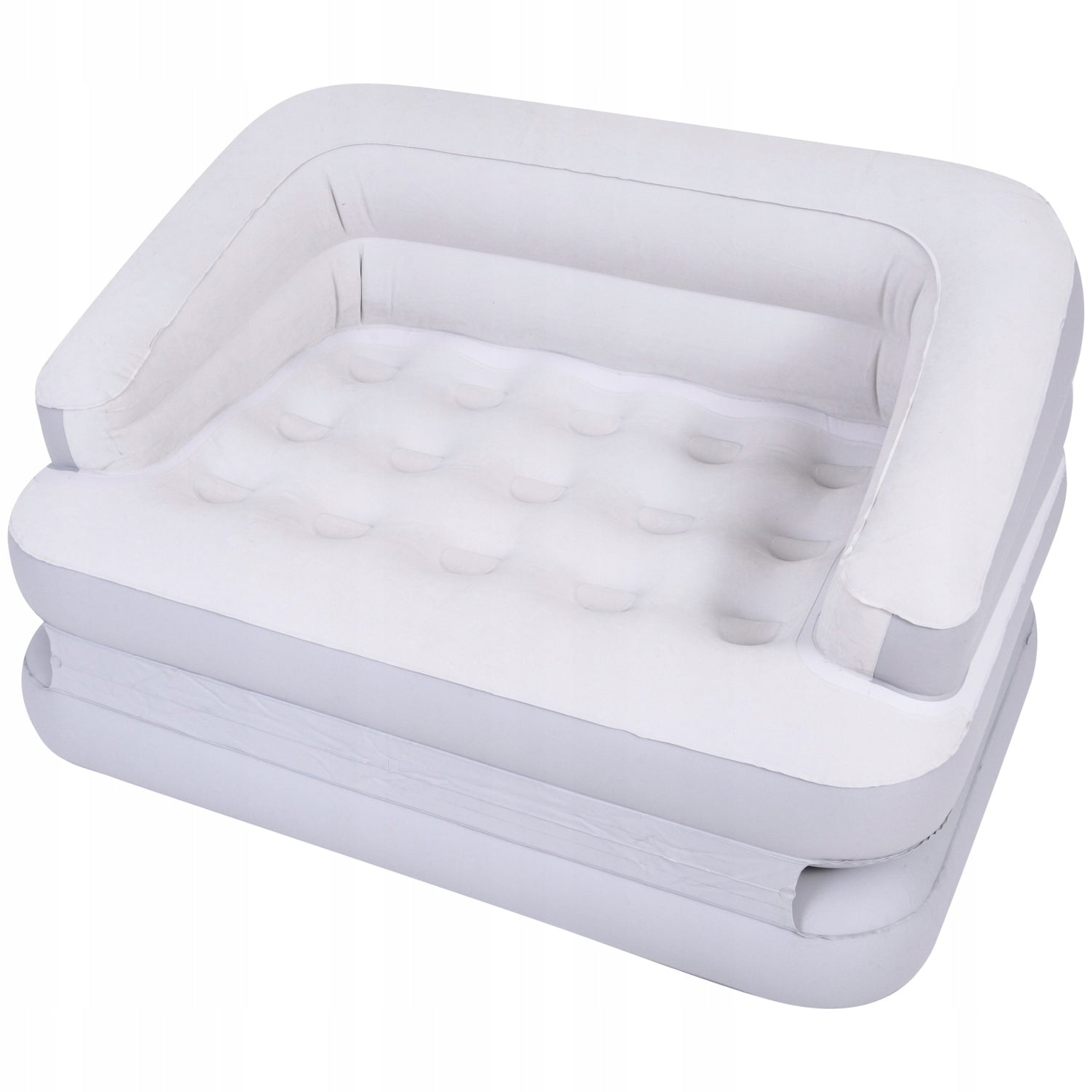 Inflatable Sofa Mattress Folding Two Piece for Water Pool AVENLI 198x138cm Color white