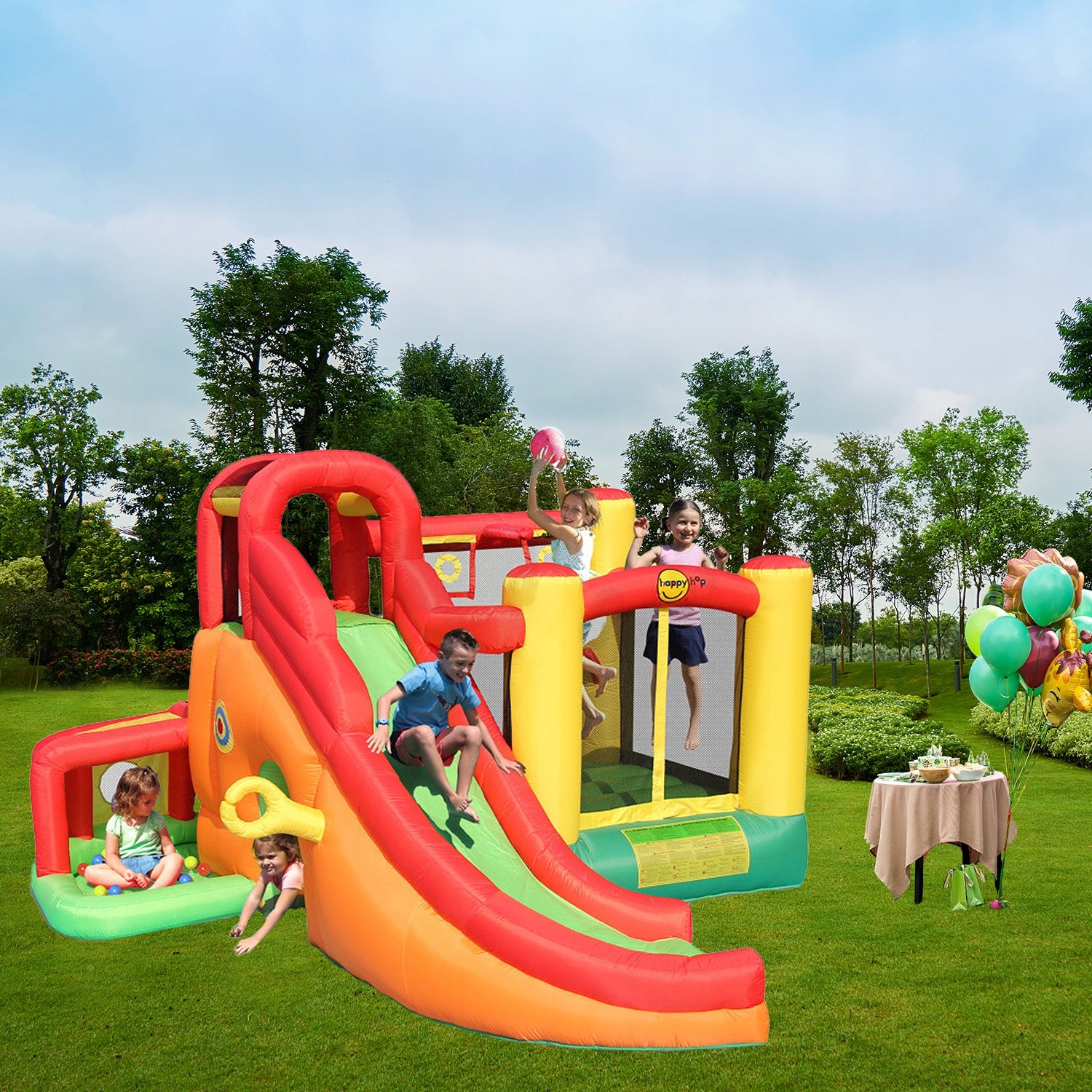 Inflatable Square Toys 11in1 blower castle long slide lots of attractions Character/Title none