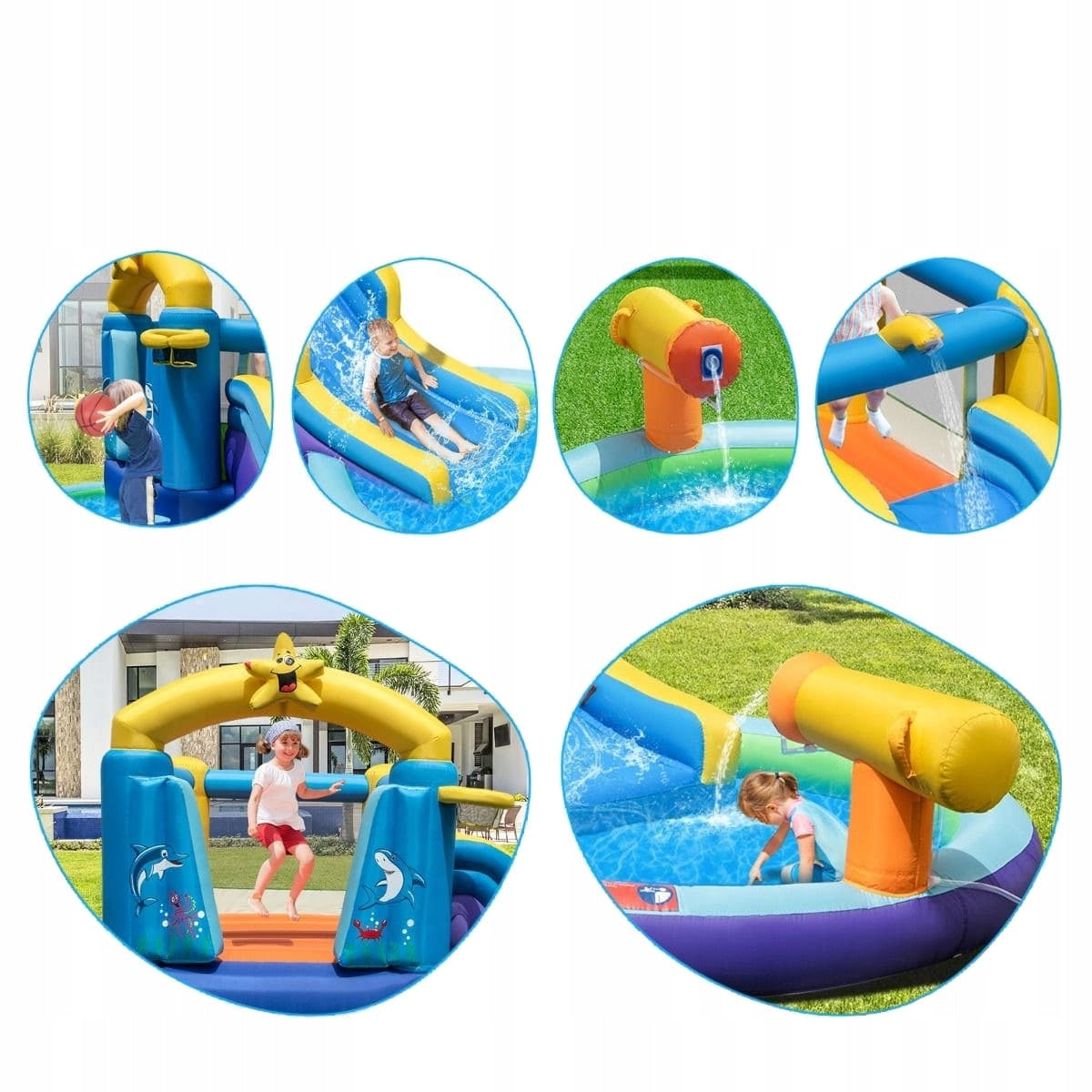 Inflatable Square toys Castle Pool 490x290x220 cm Kind Inflatable