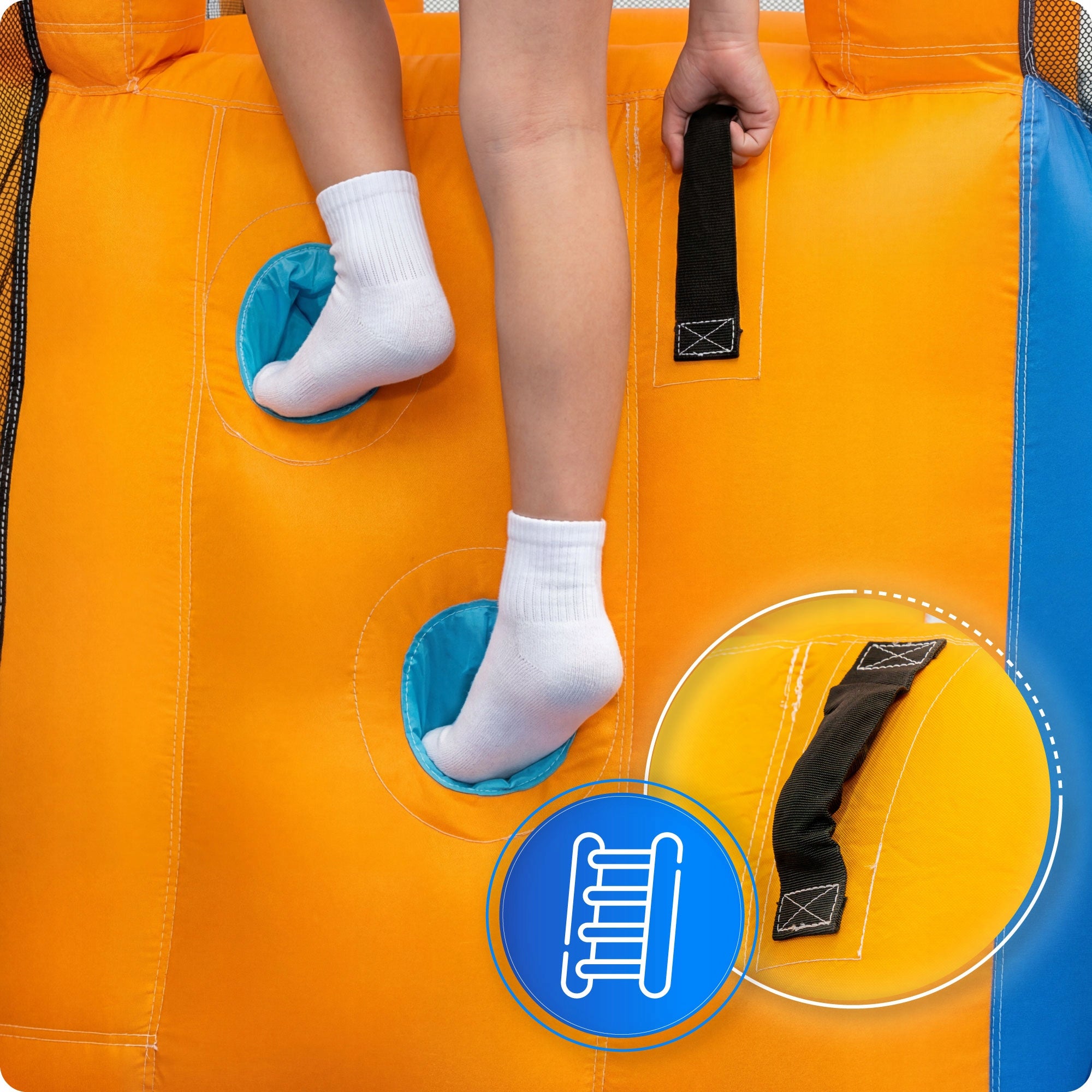 Inflatable Square toys water slide for kids garden blower basket Product width 340 cm