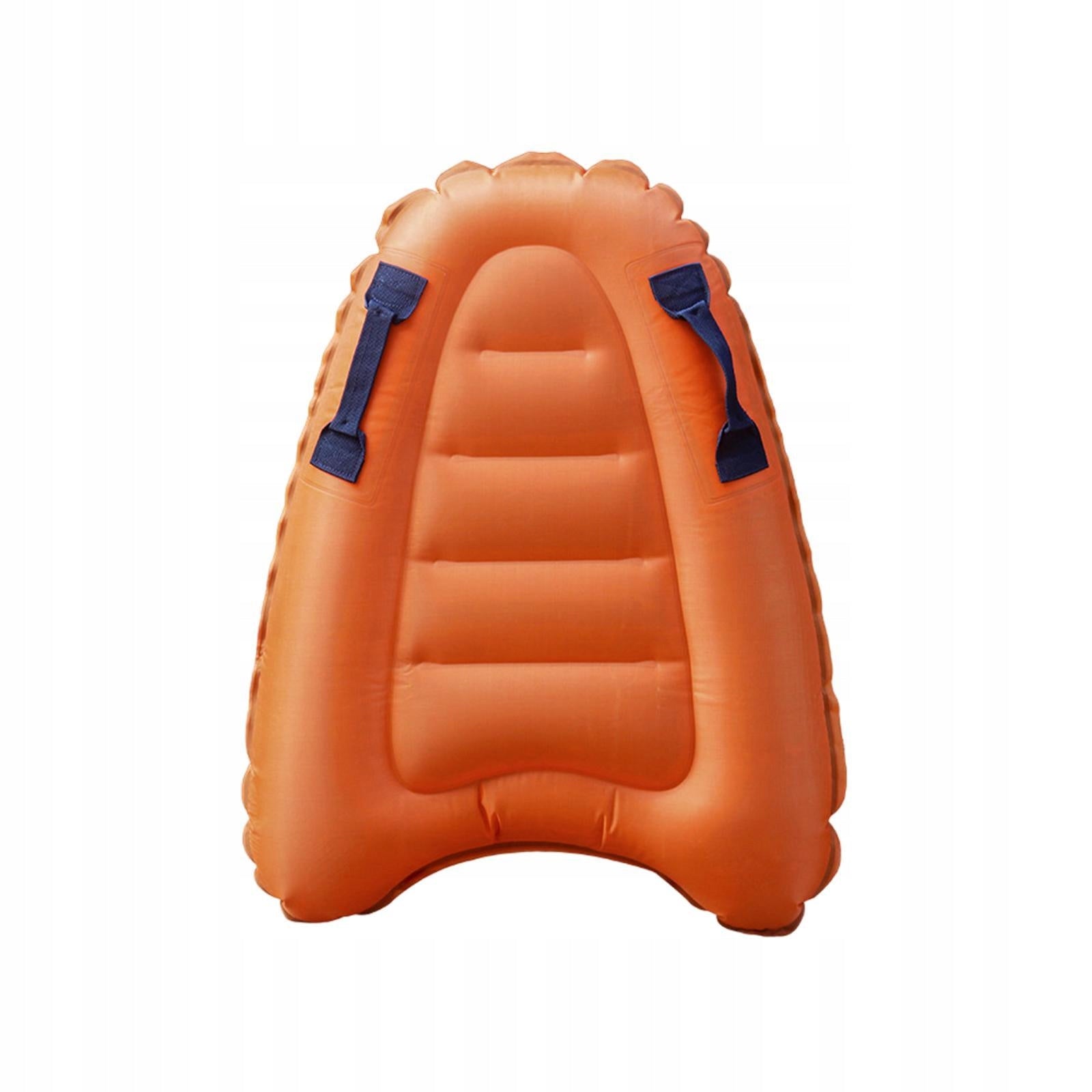 Inflatable Surfboard with Handles Swimming Pool Float Surf Kickboard Orange Model Portable Surf Board Beach Lawn Water Sports Toys