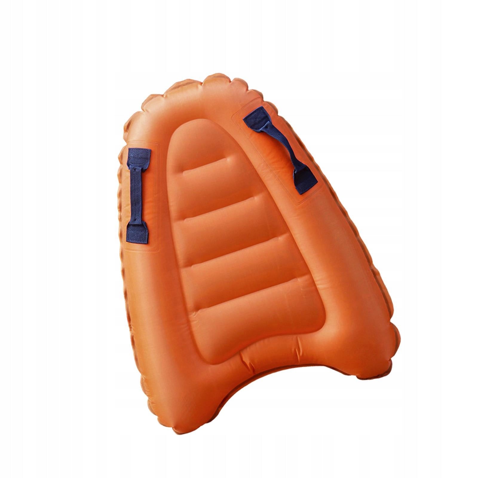 Inflatable Surfboard with Handles Swimming Pool Float Surf Kickboard Orange