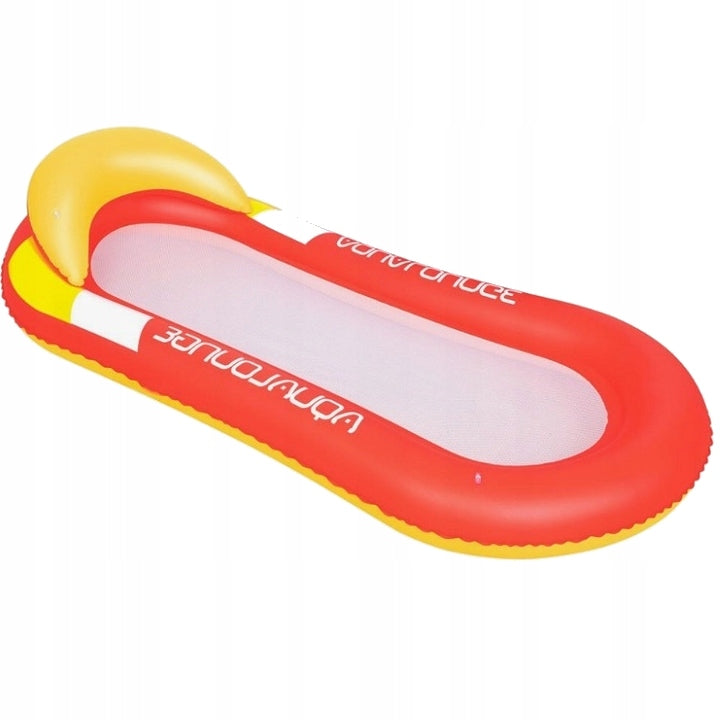 Inflatable Swimming Mattress with Mesh Sun Lounger Water Hammock Mesh