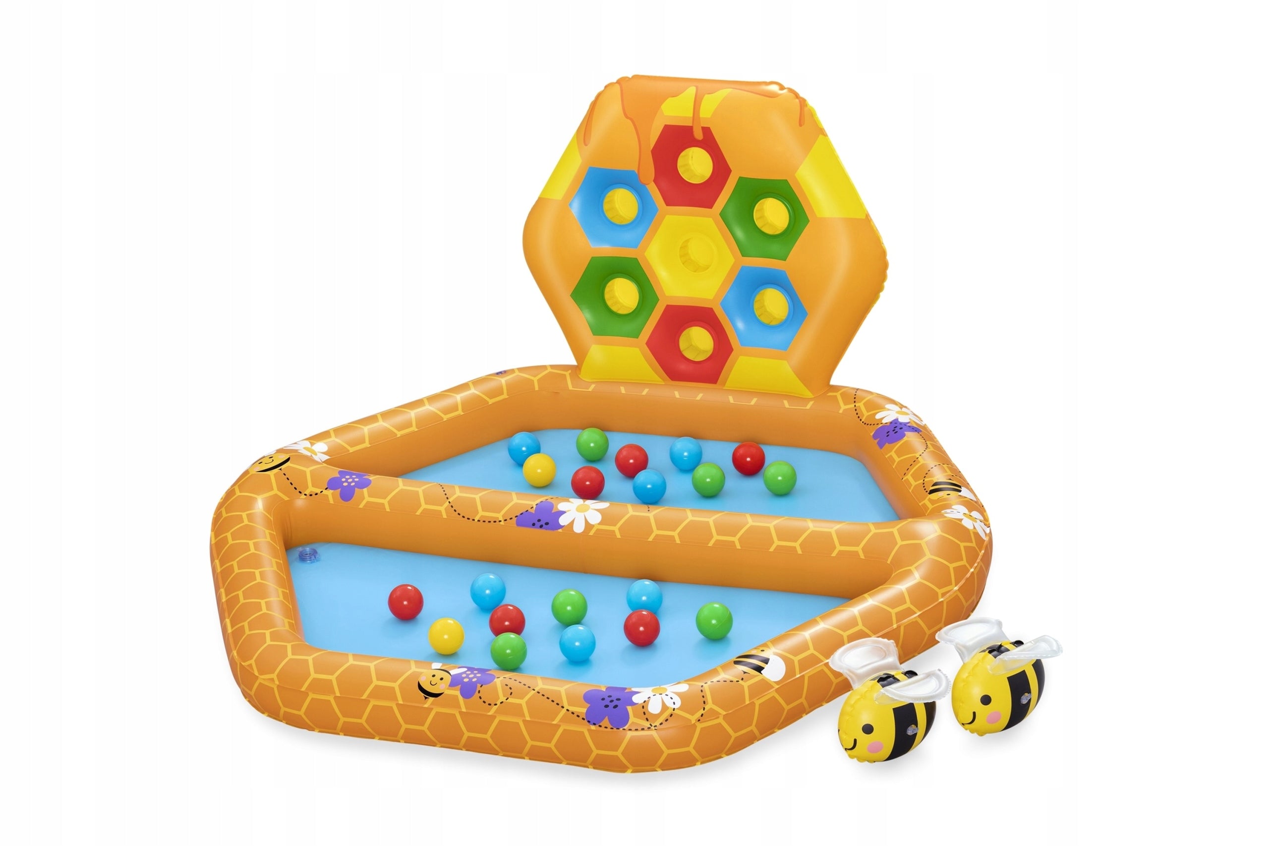 Inflatable Swimming Pool Bees for Kids Bestway 127x119 sorter 20 Balls