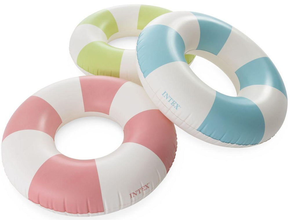Inflatable Swimming Wheel INTEX 91cm Swimming Pool Beach Pastel Colors 59271