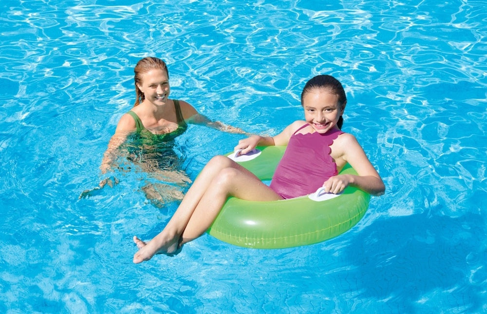 Inflatable Swimming Wheel with Handles 76cm Neon 3 Colors 59258 Customs tariff code 40169500