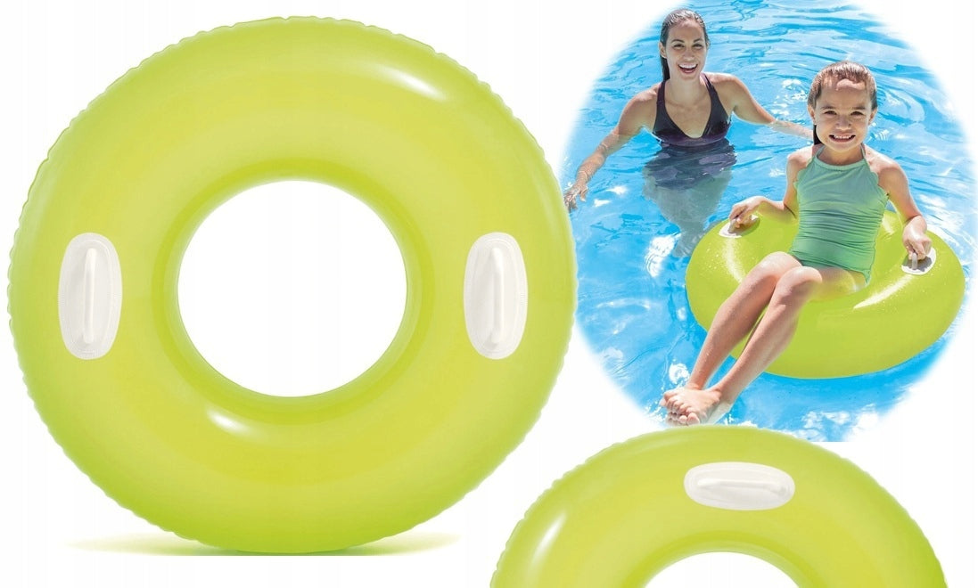 Inflatable Swimming Wheel with Handles 76cm Neon 3 Colors 59258 Packaging status original